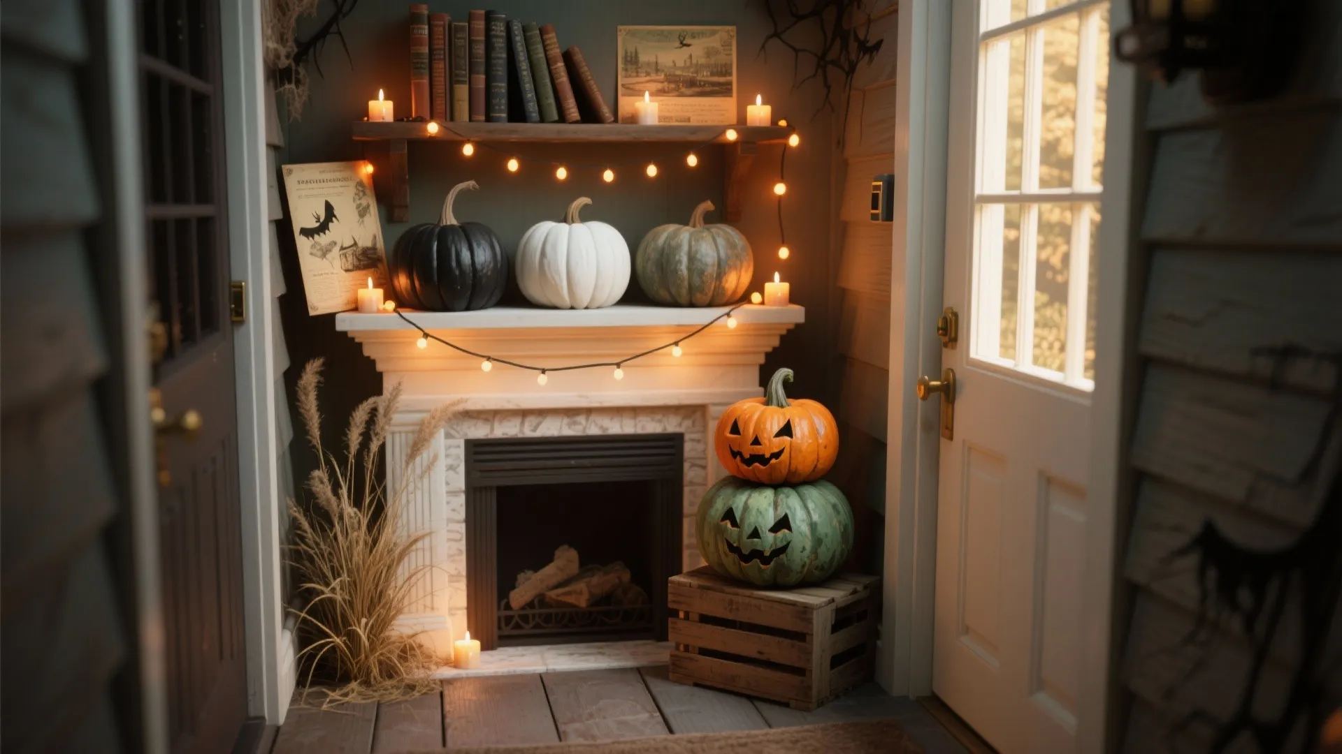 Haunted House Painted Pumpkin — 5 DIY Ideas