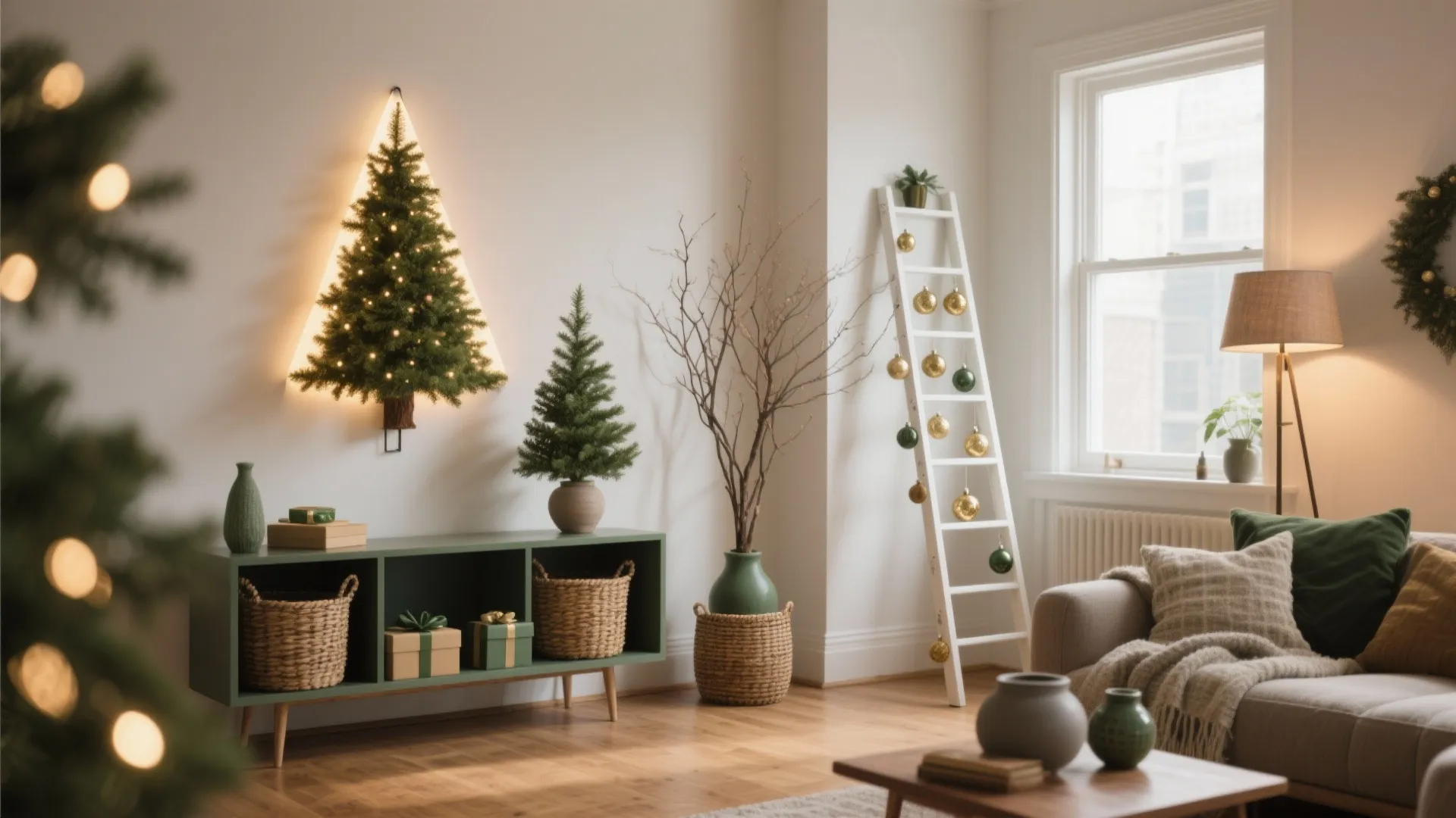 5 Small Space Christmas Tree Ideas: Practical, stylish and small-space friendly Christmas tree ideas I’ve used in apartments and tiny homes