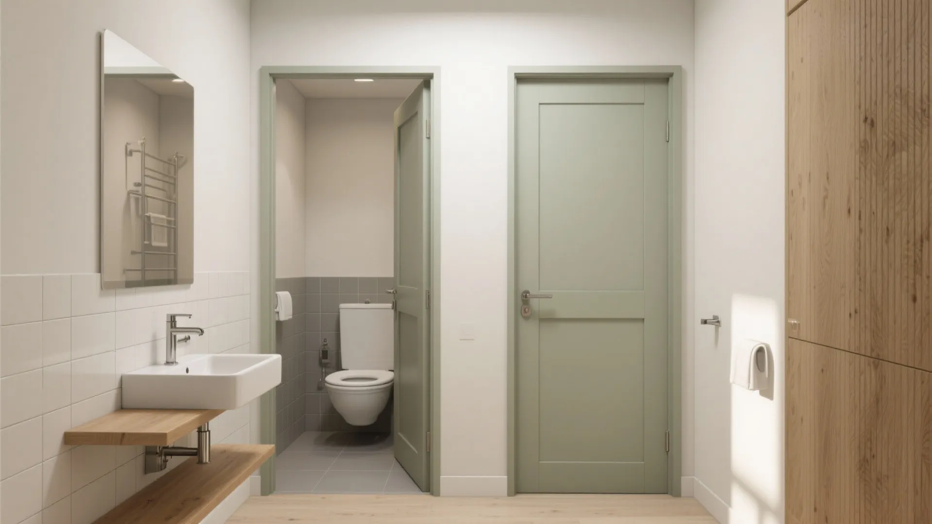 2. Tiny Vestibule, Two Doors, Max Privacy