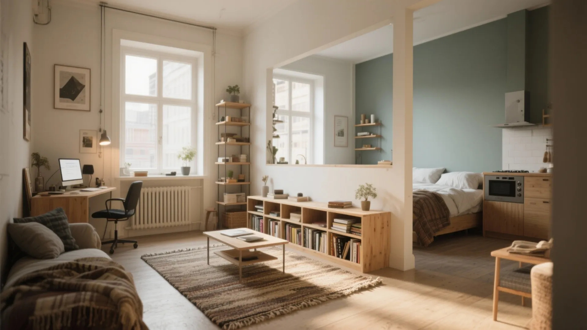 4. Create Tiny Zones in Open Rooms