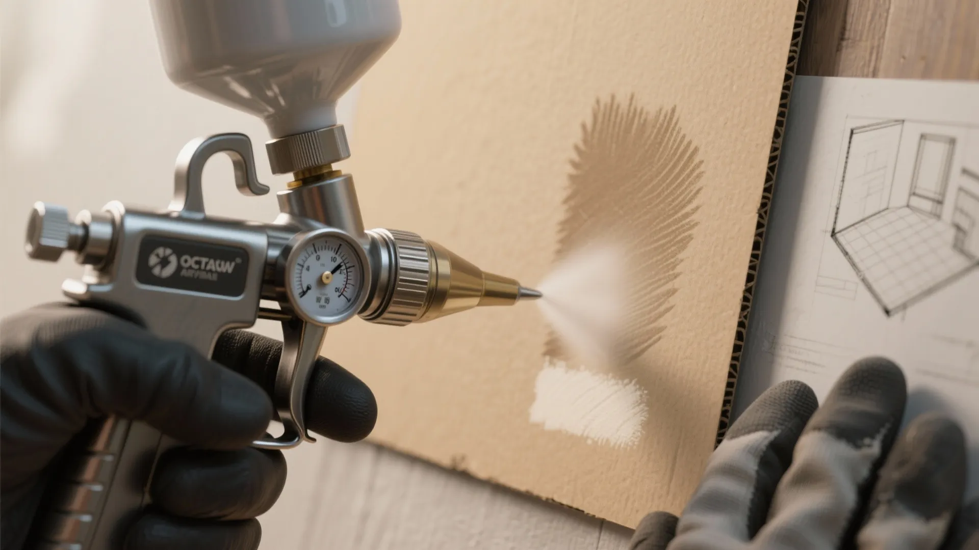 3. Dial in tip size and pressure for small rooms