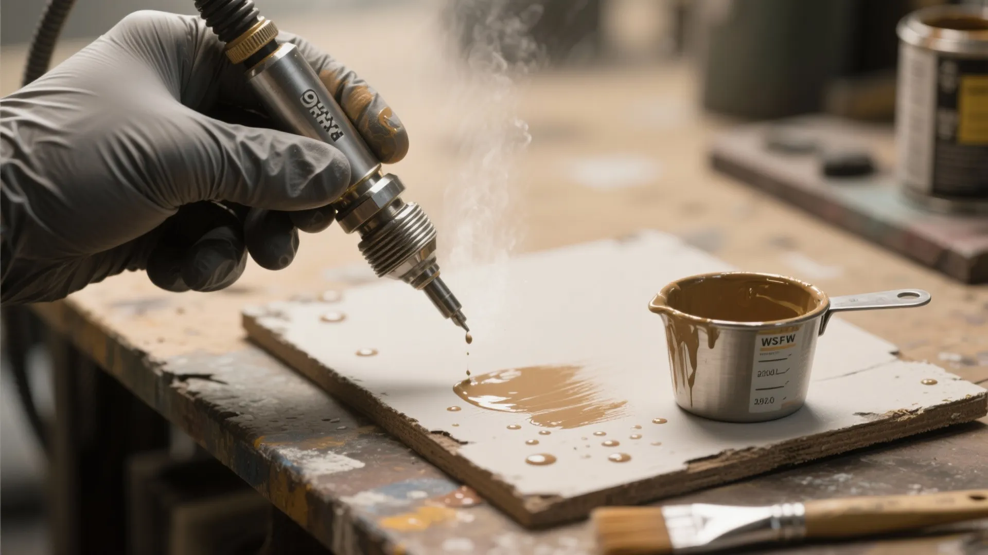 2. Use the right tip and thin the paint wisely