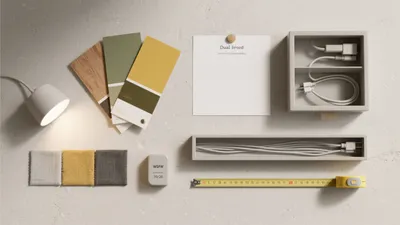 Modern Home Office Design with Organized Cable Management