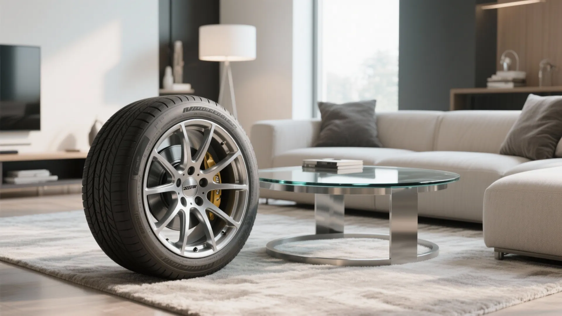 4. Tire Rim Coffee Table