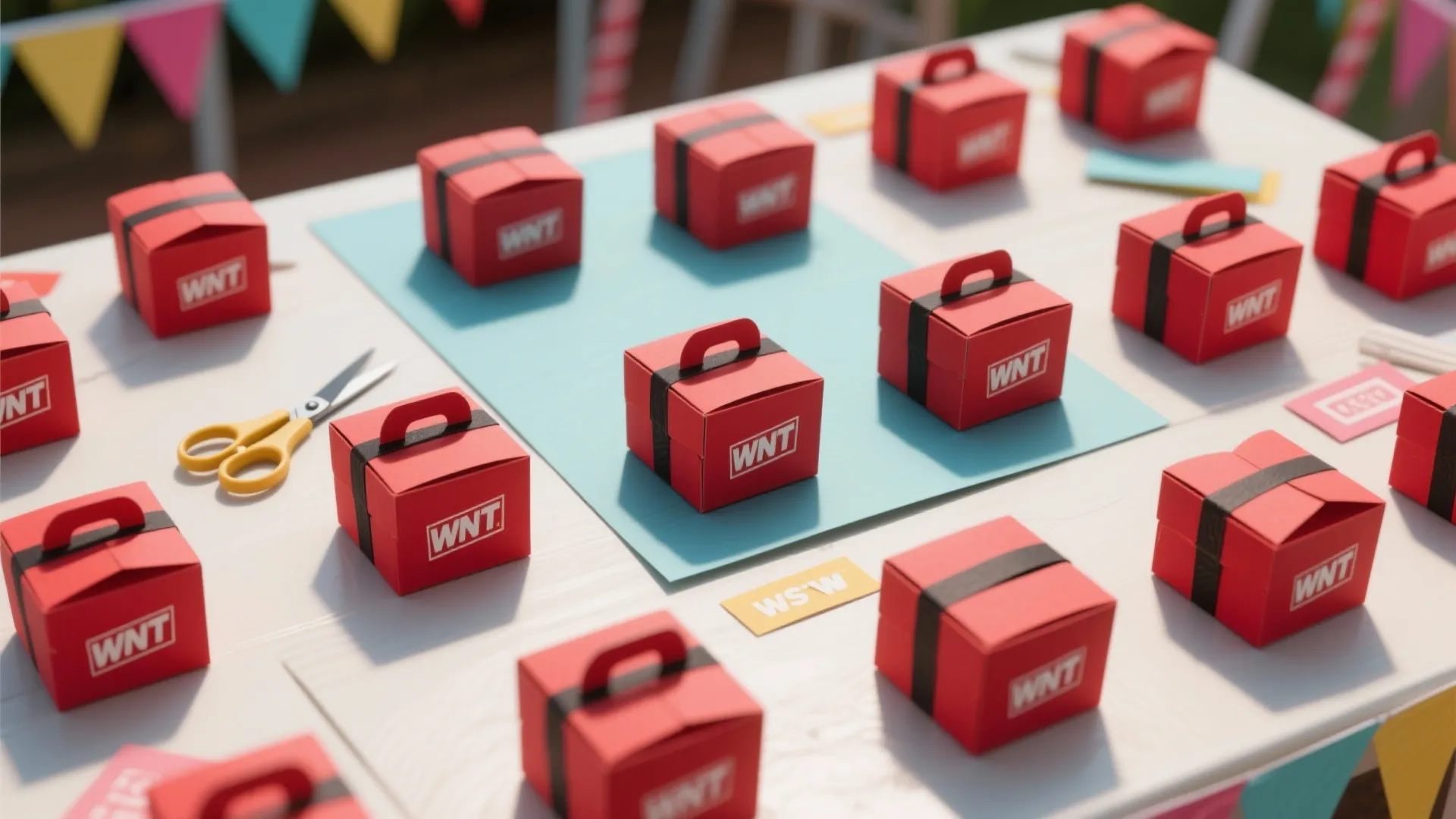 TNT Favor Boxes and Table Zones