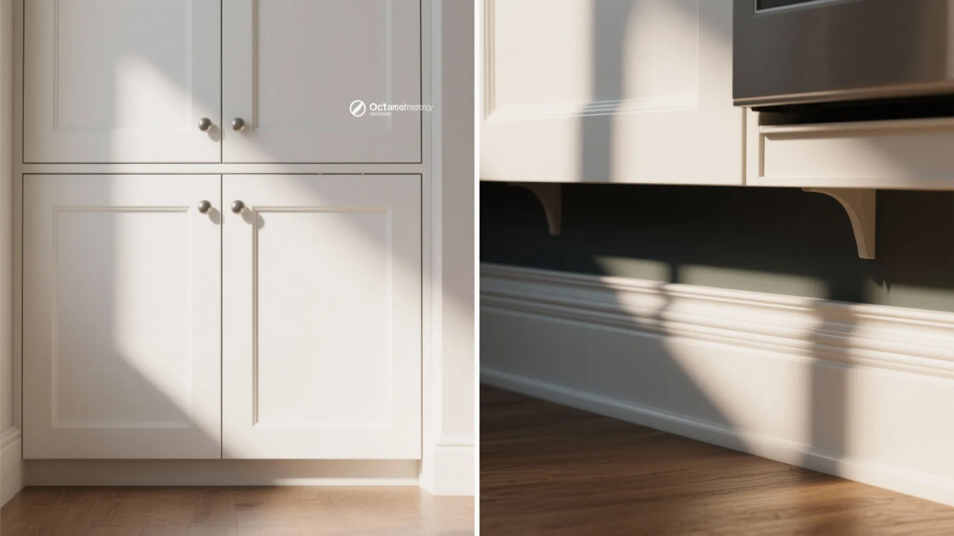 5. Play with toe-kick and crown molding