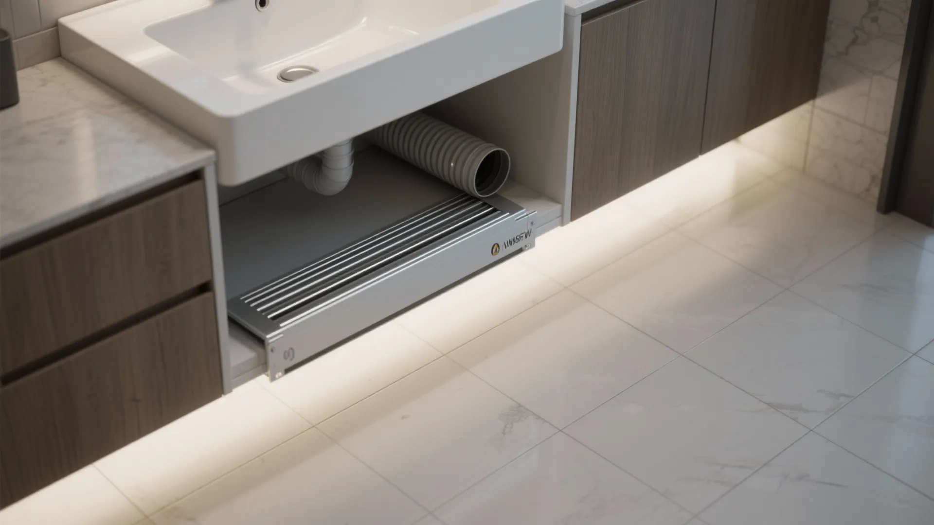 Concealed ventilation grilles in cabinetry and toe-kicks