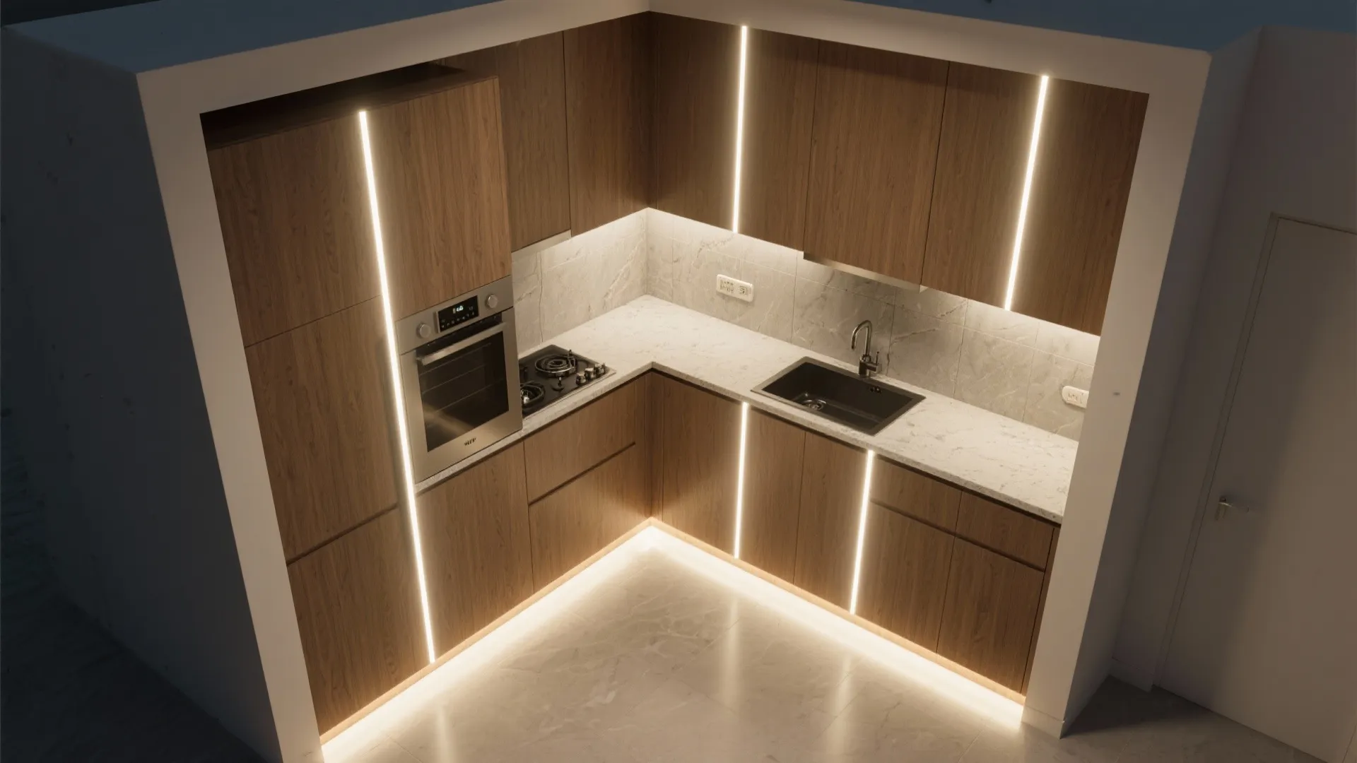 Accent Toe-Kick and Vertical Edge Lights