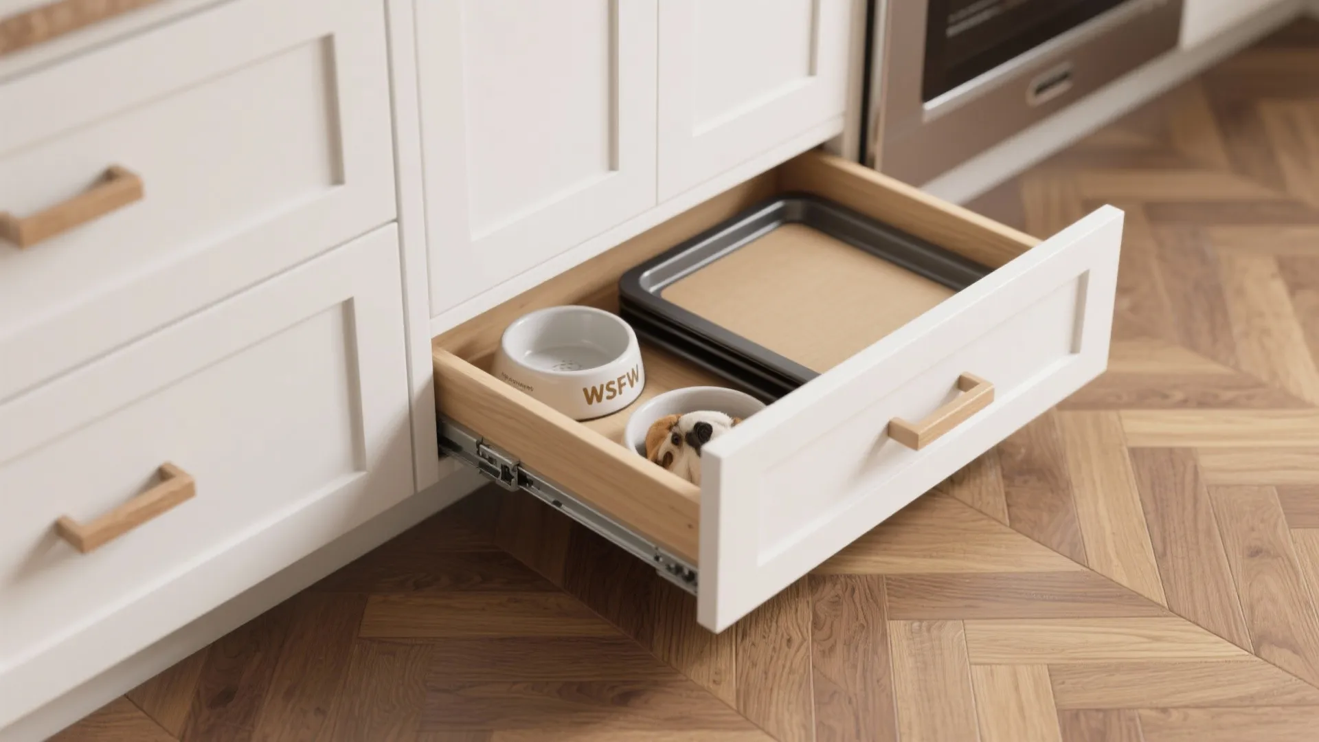 2. Pull-out toe-kick drawers