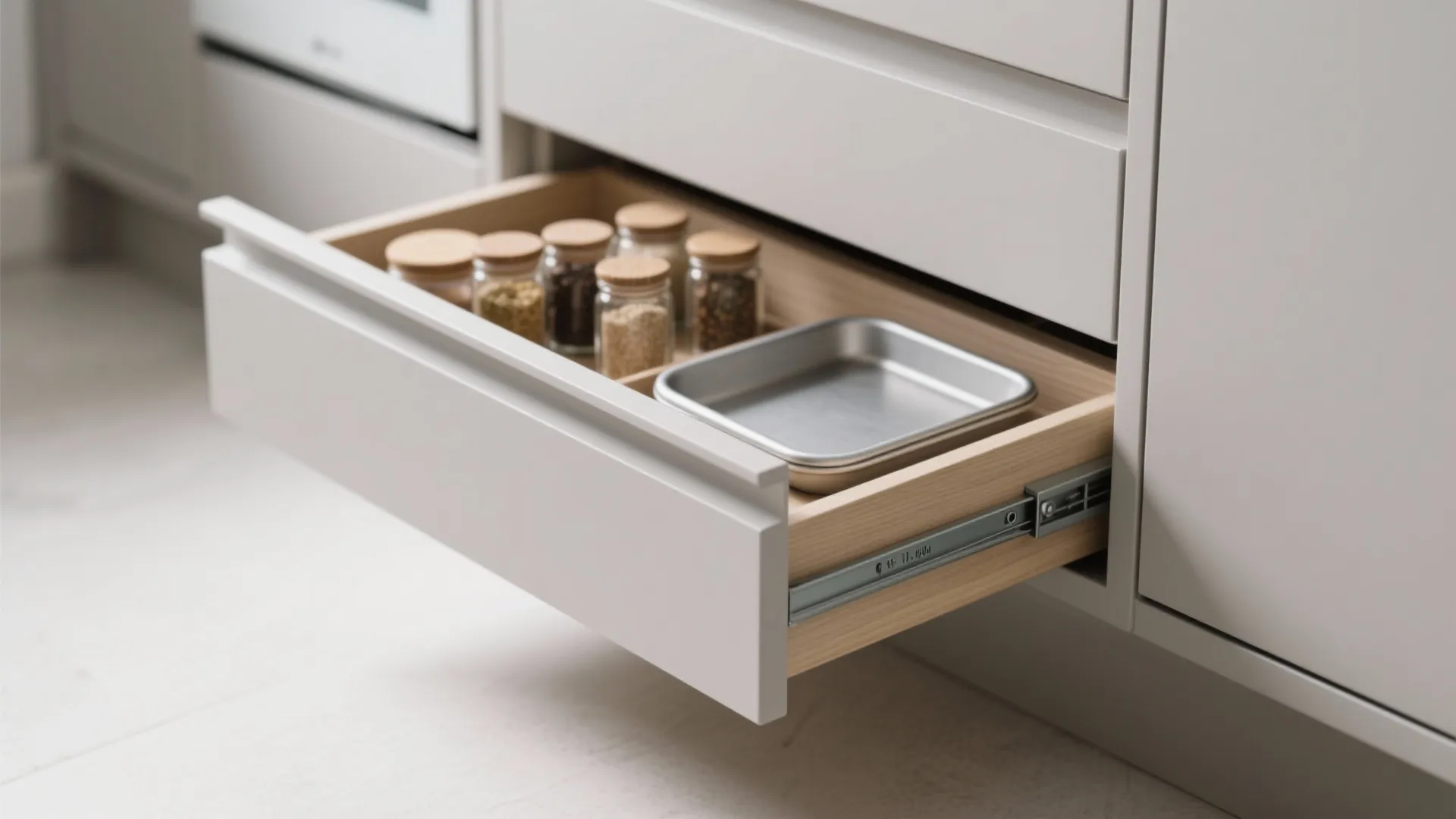 Minimalist kitchen storage that actually works