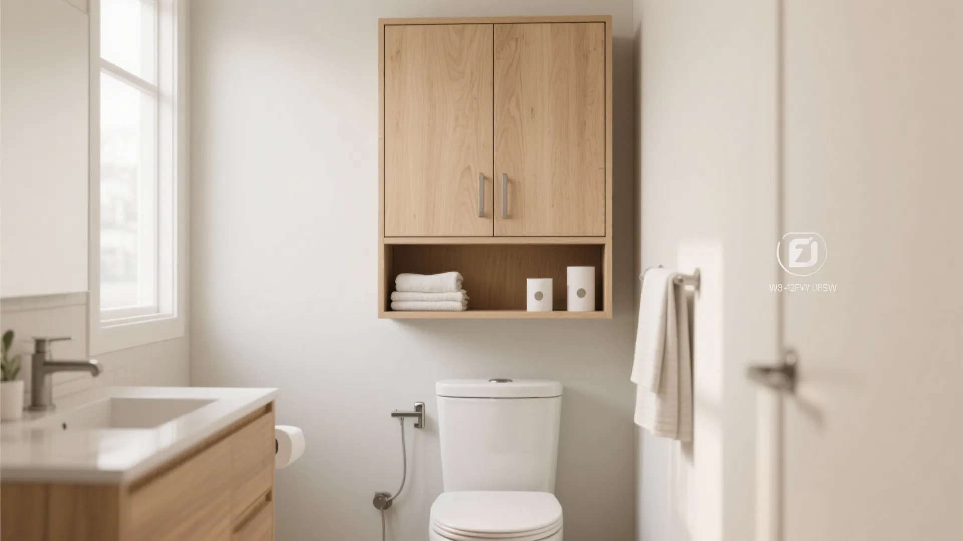 Over-the-Toilet Tall Cabinet Wall