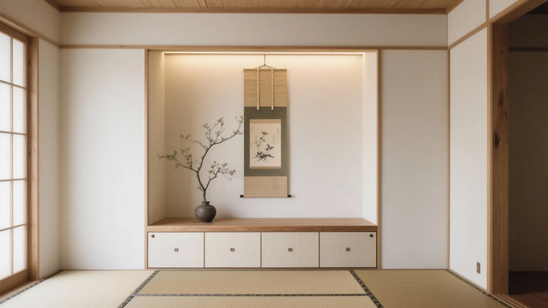 Tokonoma‑Style Niche and Tatami Platform