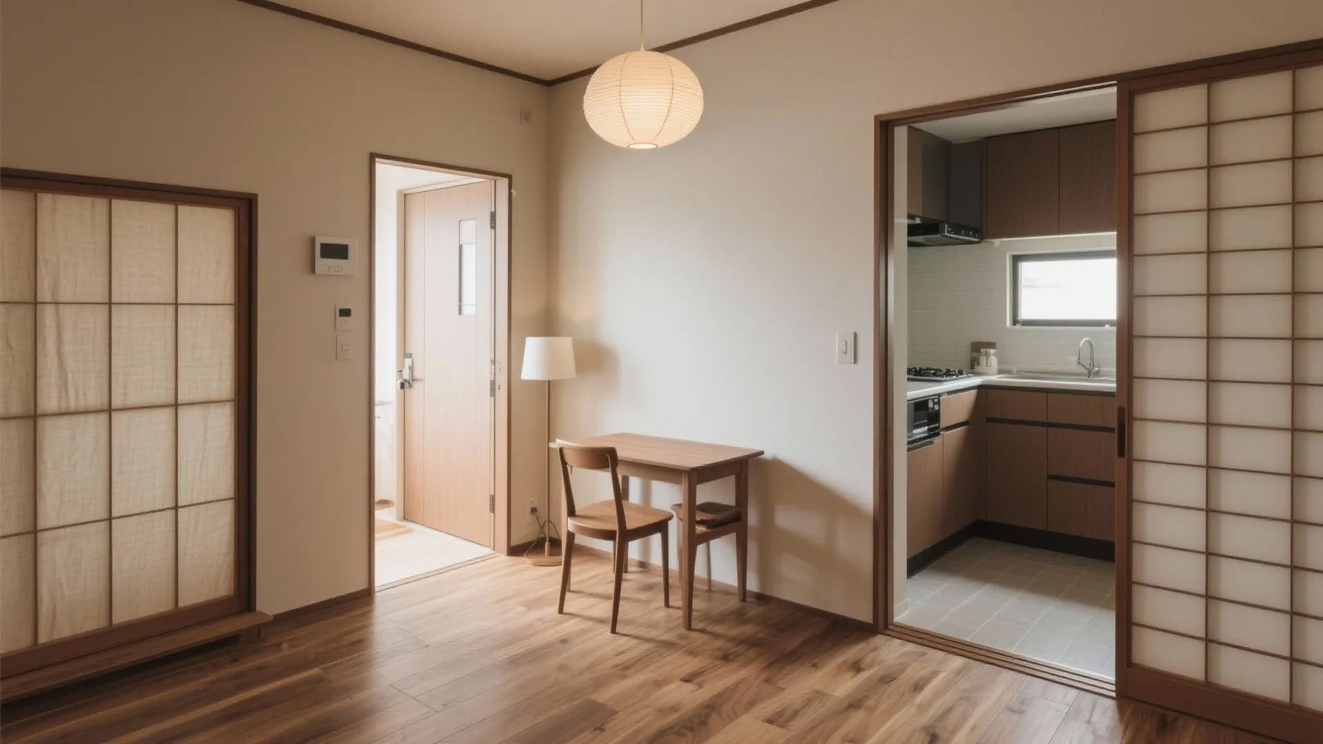 ブラウンハウスの1DKで叶える小空間設計アイデア5選（3階・東京小戸型）: 1DK・3階住まいを心地よく。東京小戸型の動線と収納を整える日式デザイン