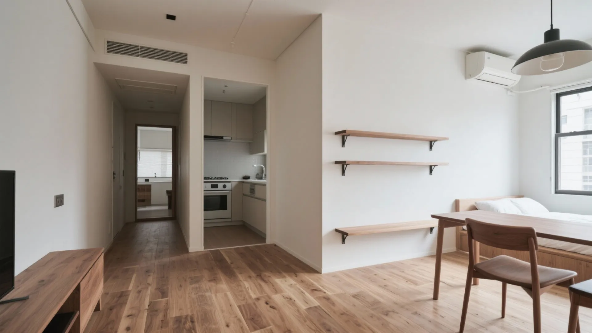 1DKの動線計画：回遊で“置かない”をつくる（動線規劃）