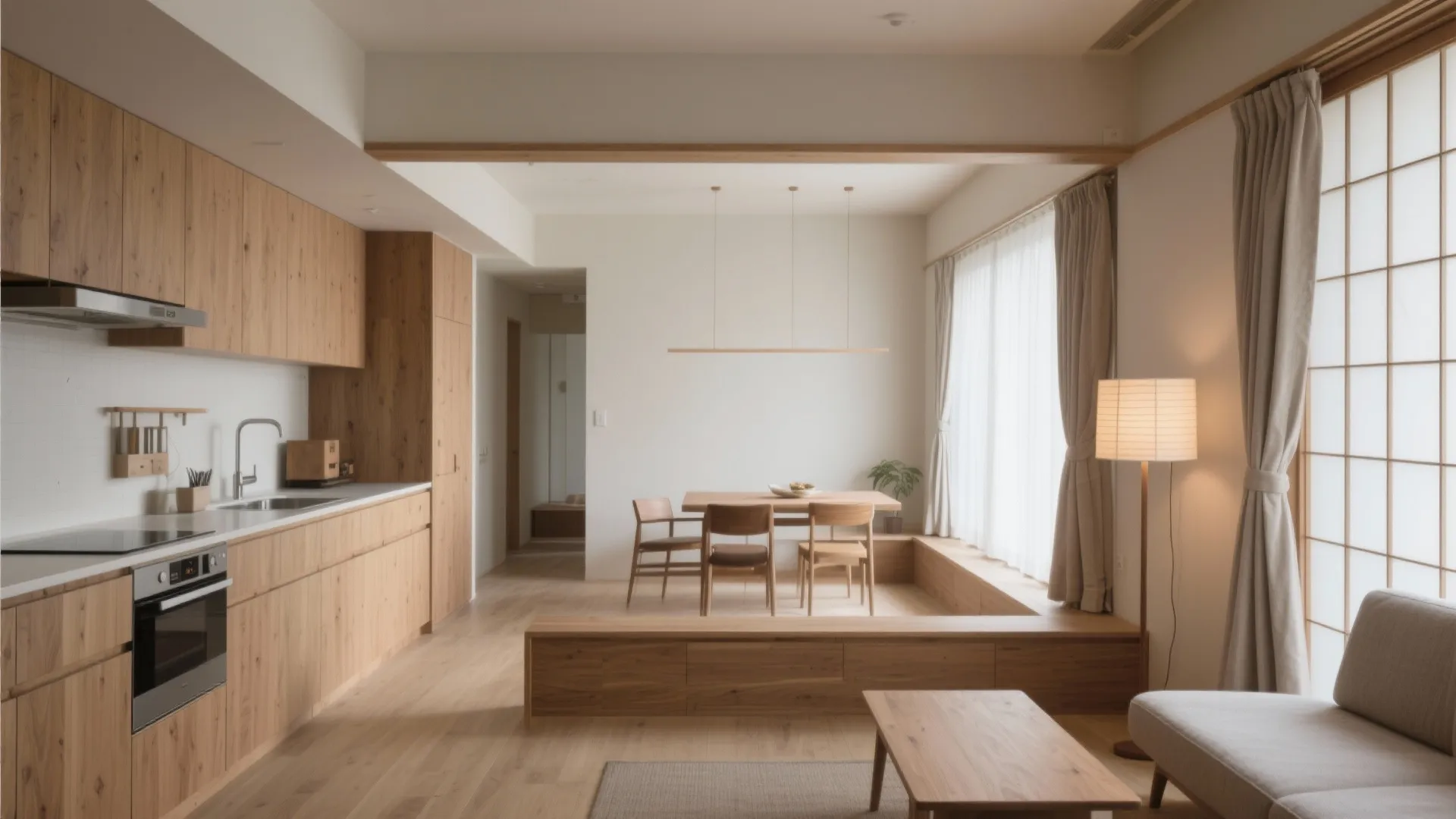 Tips 3: 家具を“線で揃える”日式風格の秩序（日式風格×東京）