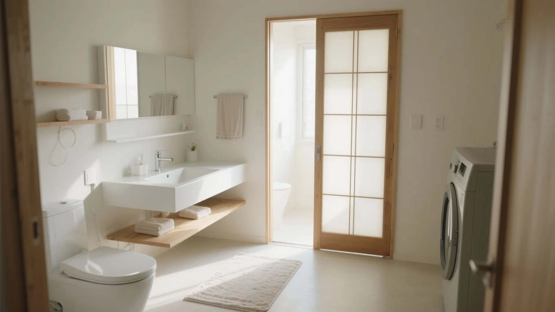 1K小型公寓のバスマット活用術｜日本室内デザインの5つの工夫