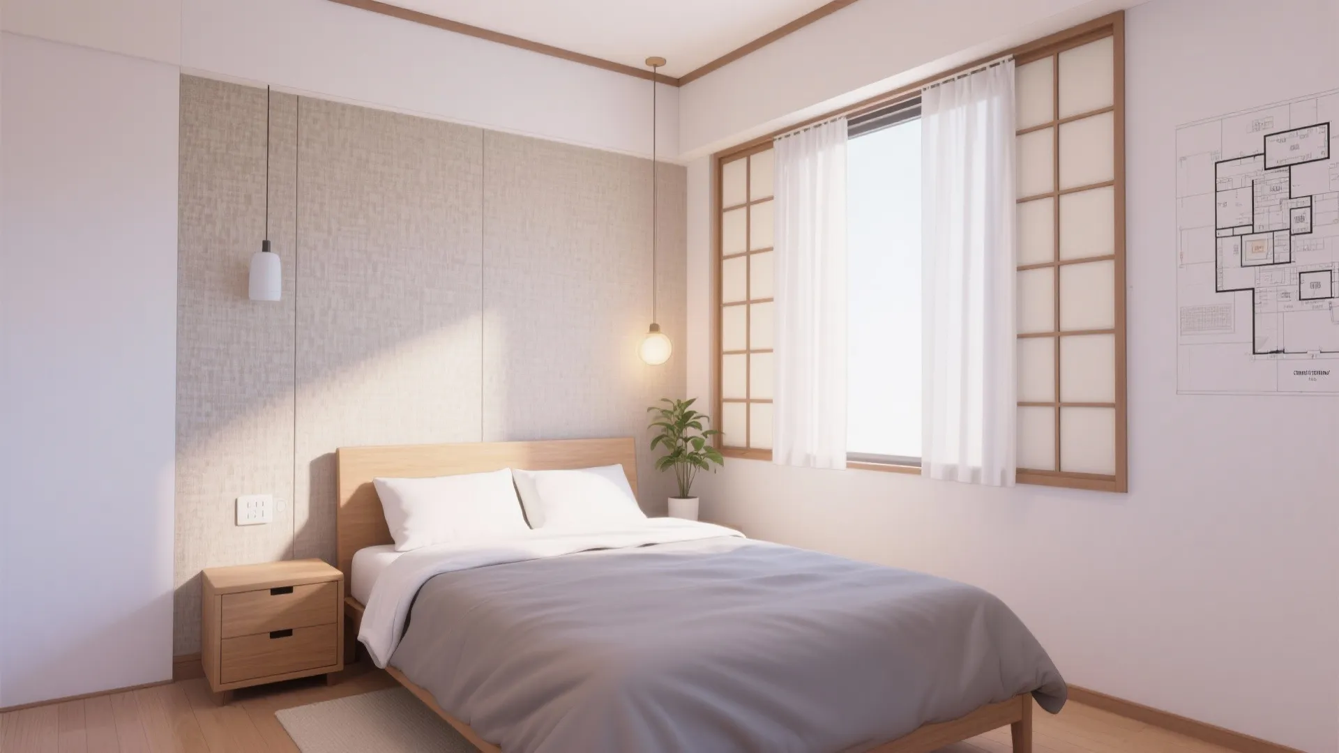 壁一面だけに集中する：東京小户型でも奥行きが生まれる