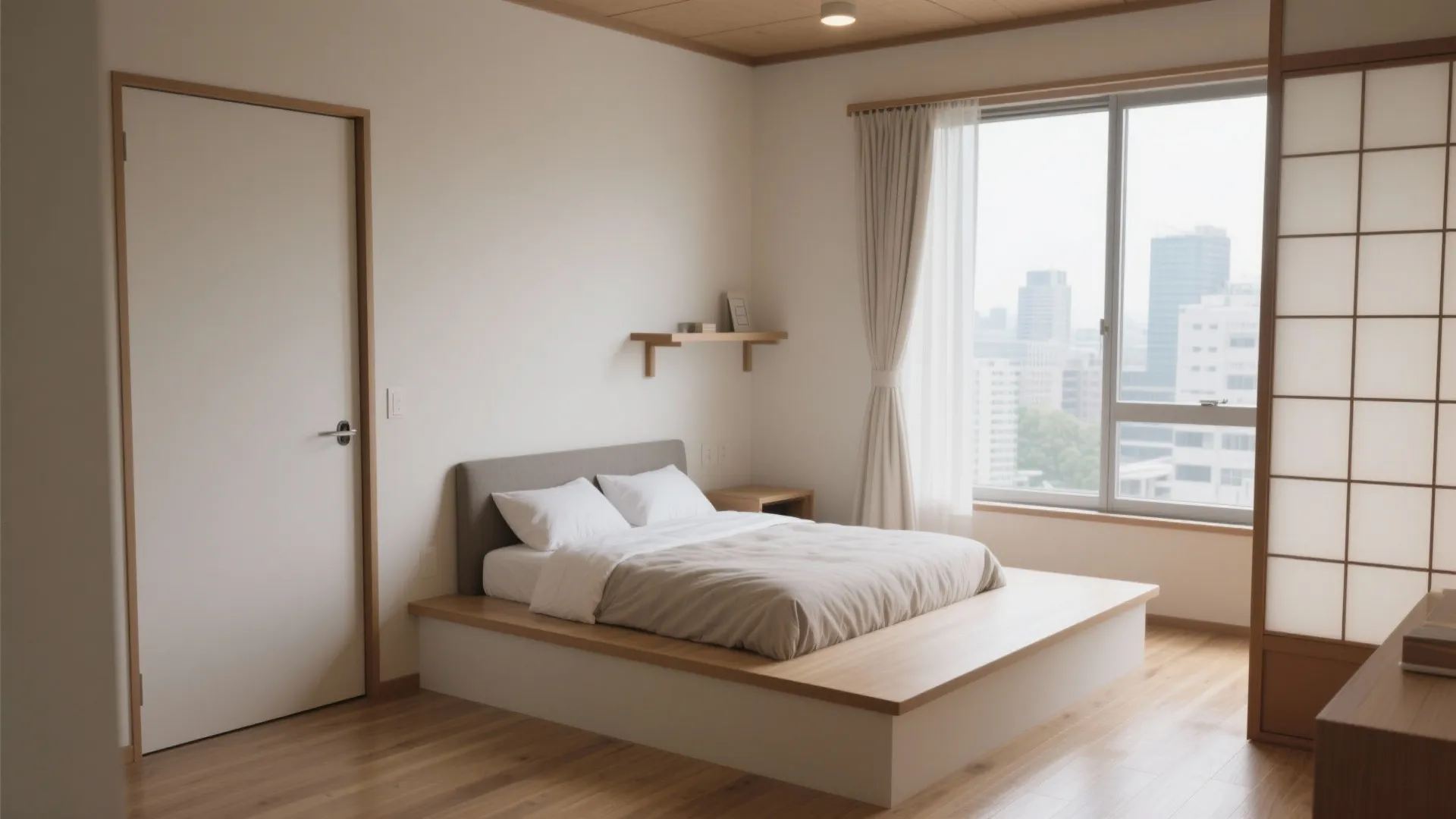 5. ベッド位置は「窓と入口の対角」に置く：視線の抜けを最優先