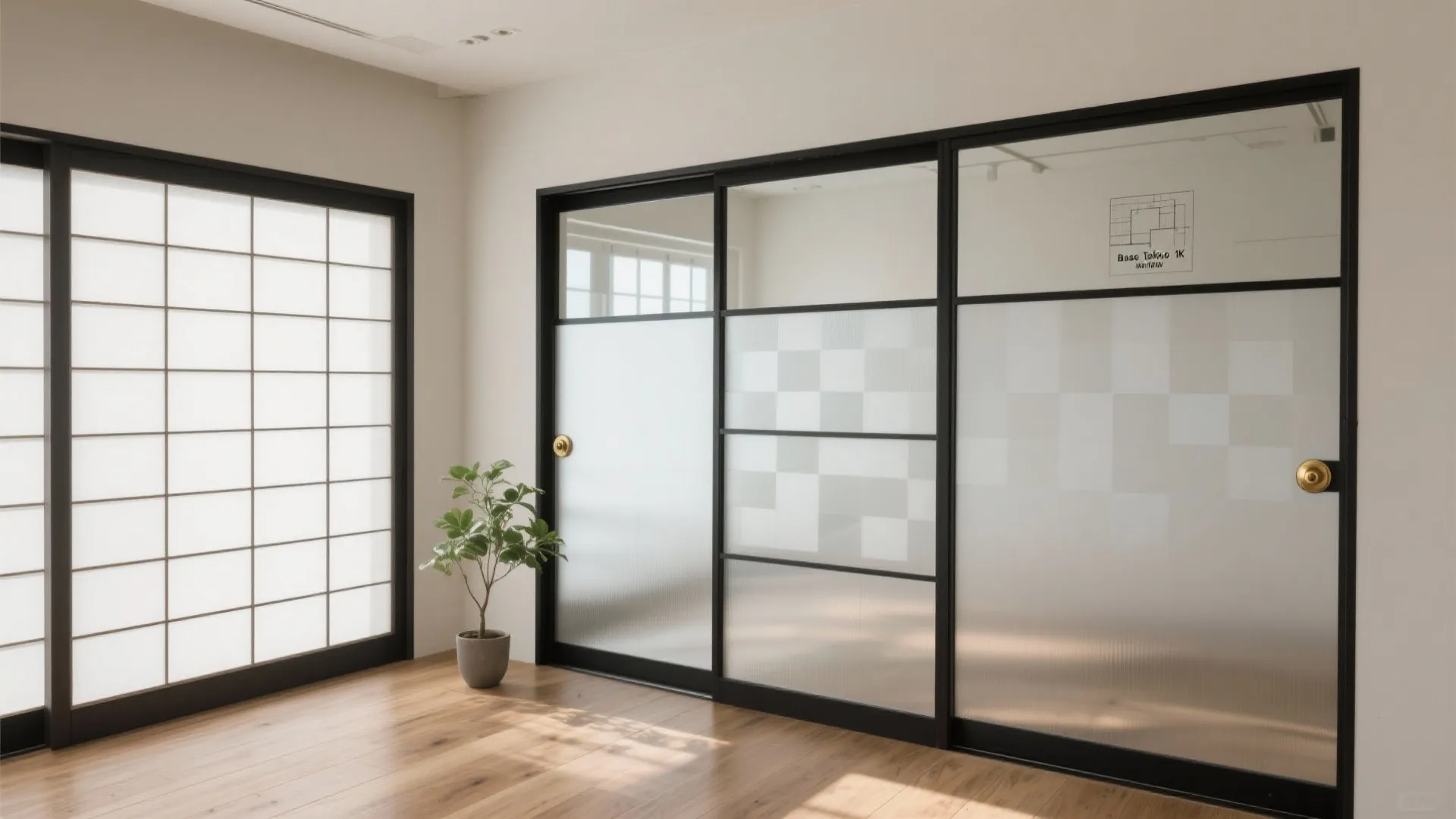 視線だけを区切る：ガラスとフレームで日式風格を軽やかに