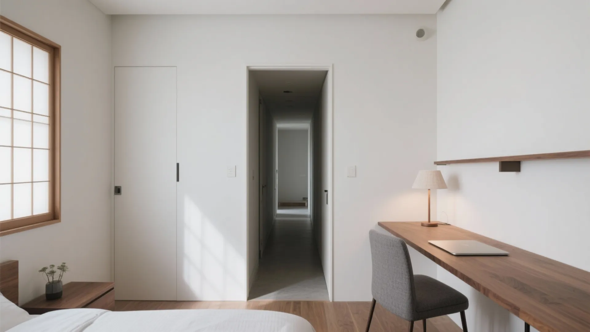 Tips 1: 入口から視線が抜ける配置で「作業ゾーン」を作る（東京小户型／動線規畫／日式風格）