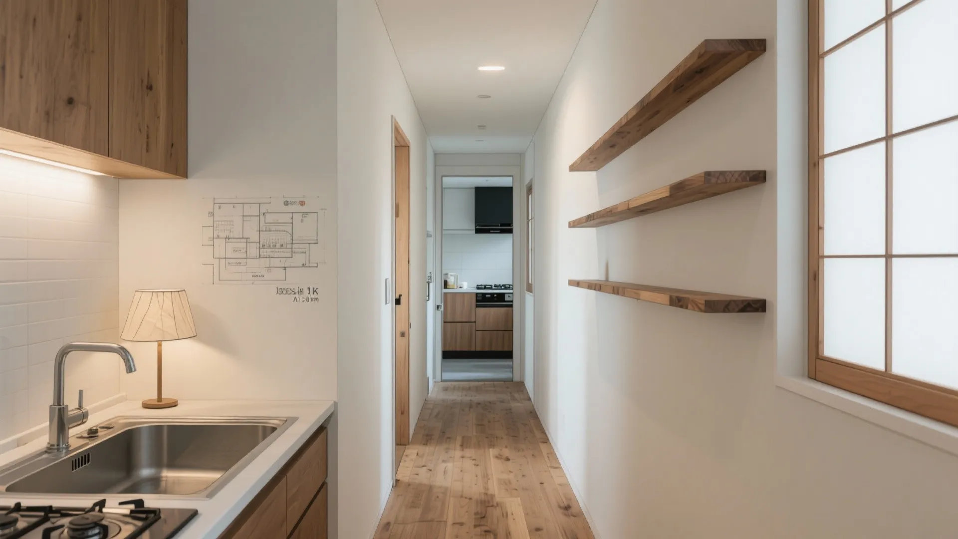 Tips 1: 玄関〜キッチンの動線を一本化して“渋滞”を解消（東京小戸型・動線規画）