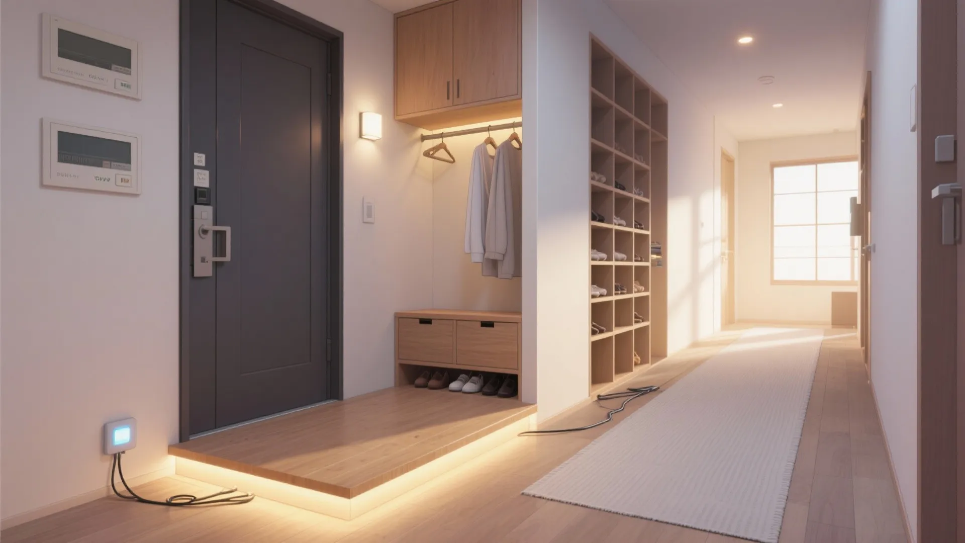 Tips 4: 玄関〜クローゼットはセンサー照明で動線を整える（動線规划）