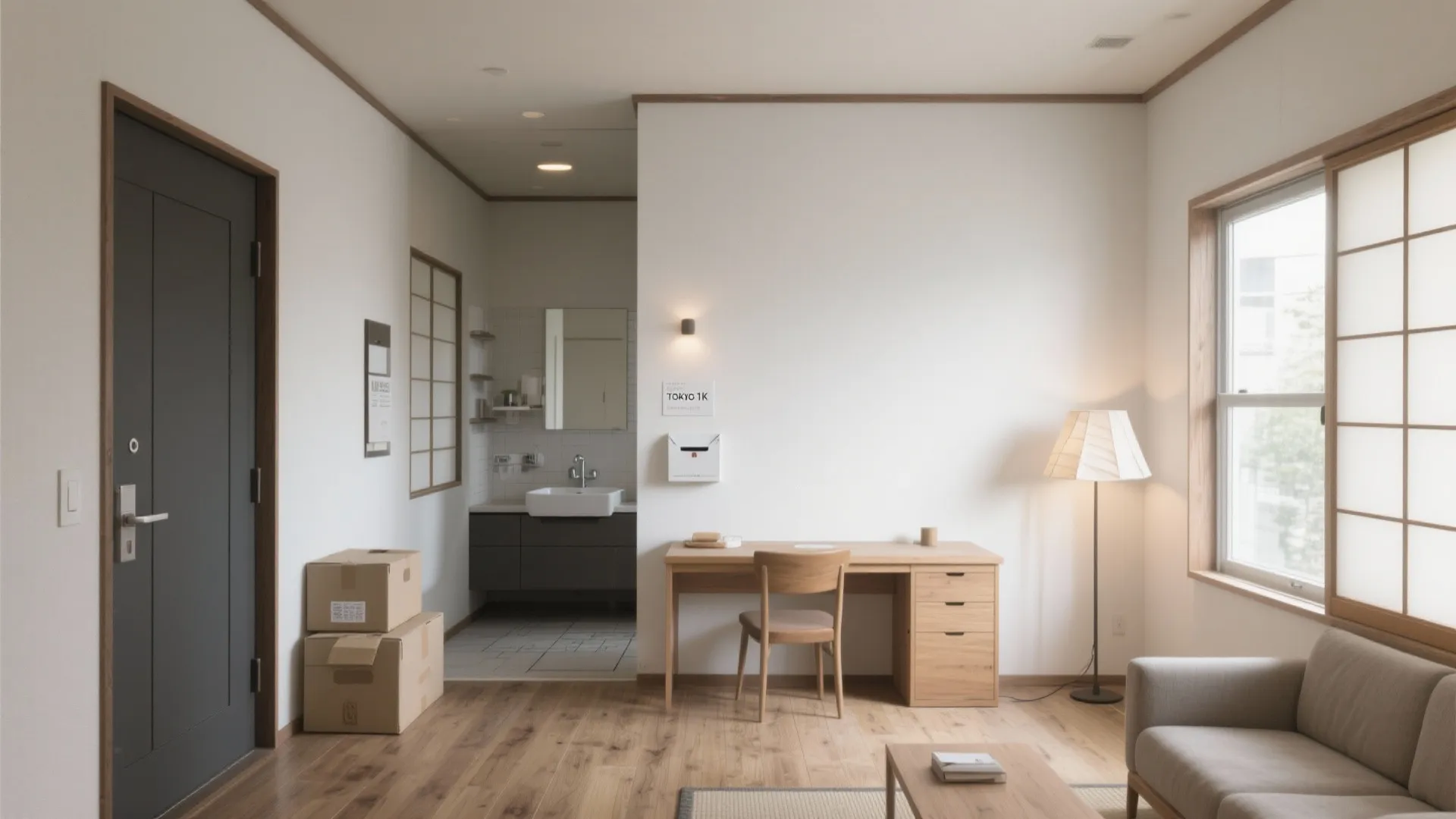 動線規律で決めるレイアウト：1Kは“玄関→水回り→居室”の流れを守る