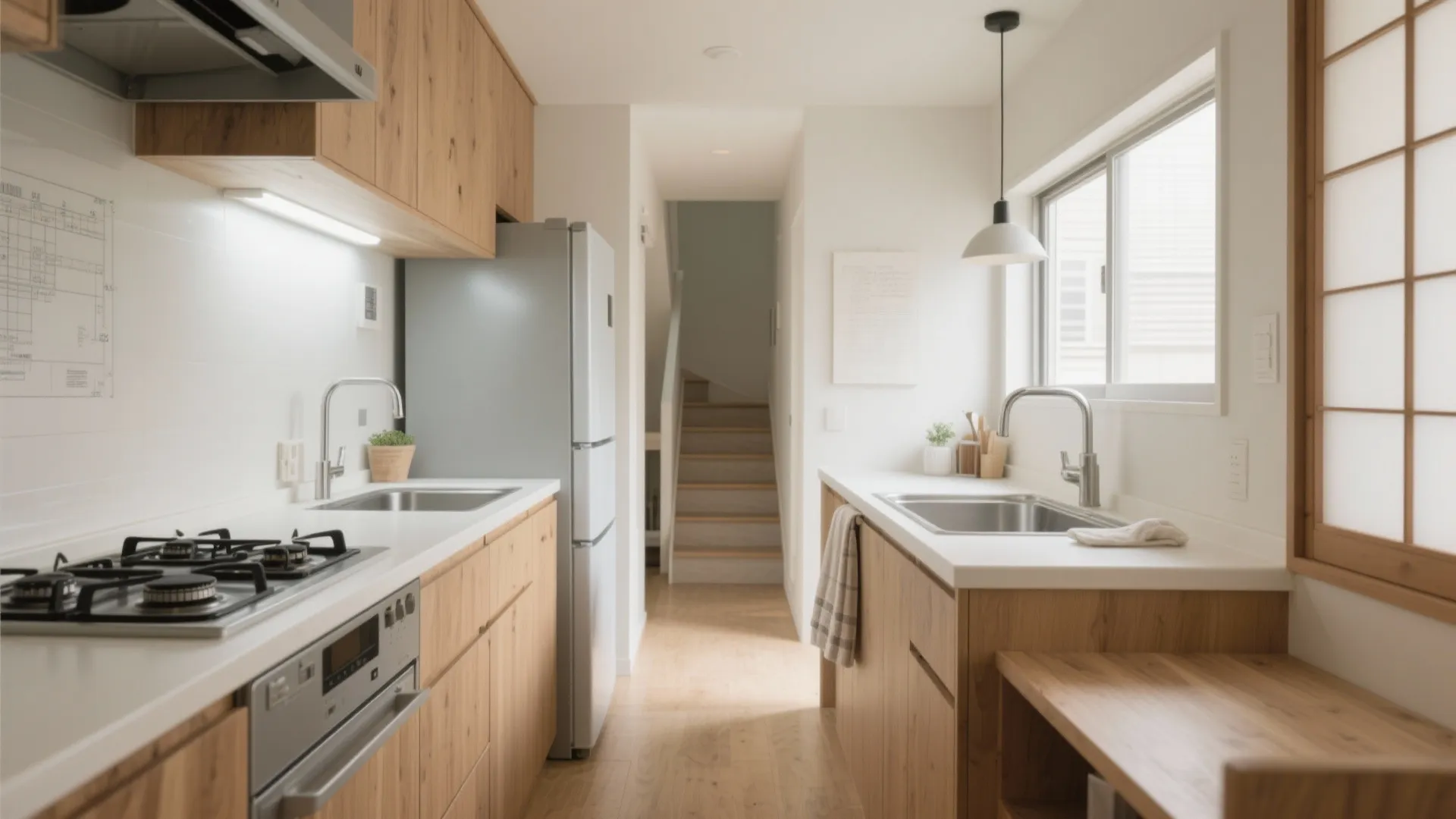 Tips 4: キッチンは通路幅750–850mmを死守（動線計画）