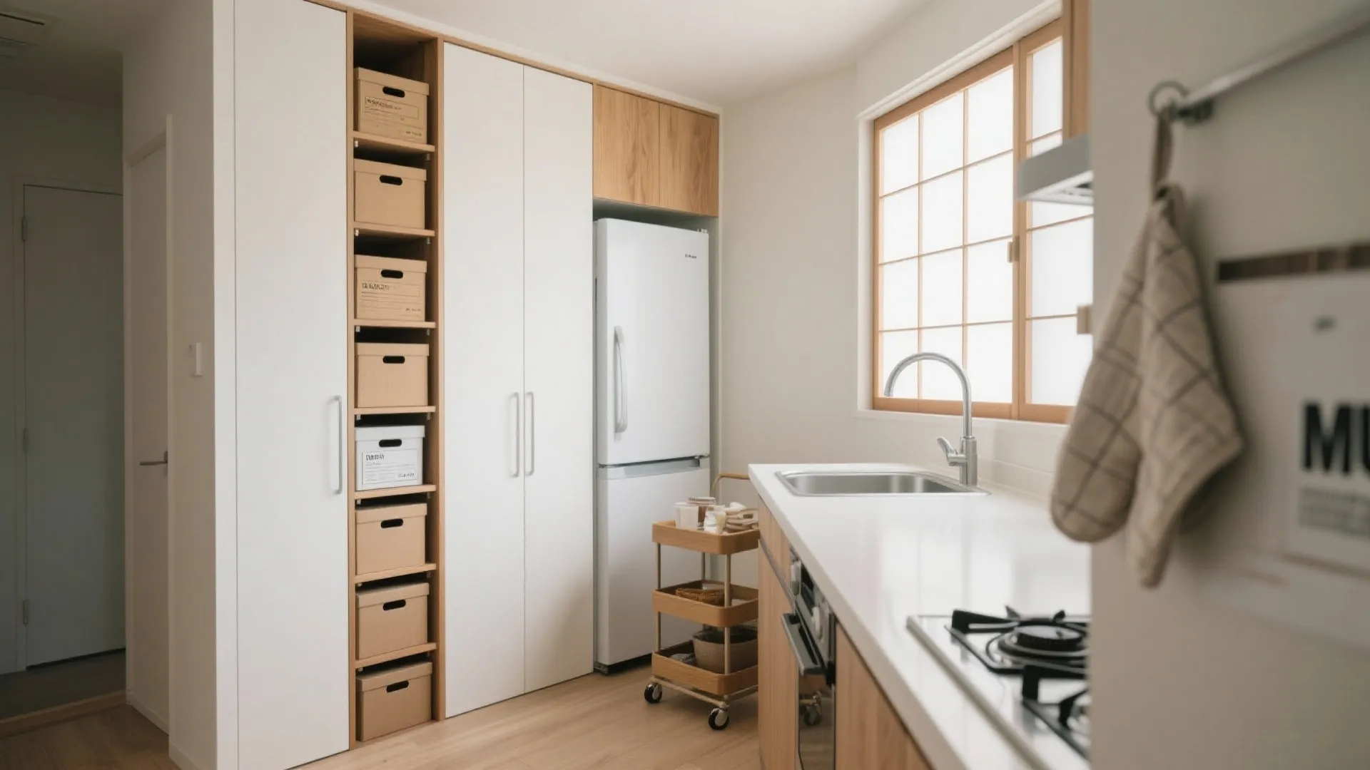 キッチン横の“見せない”収納計画（収納技巧）