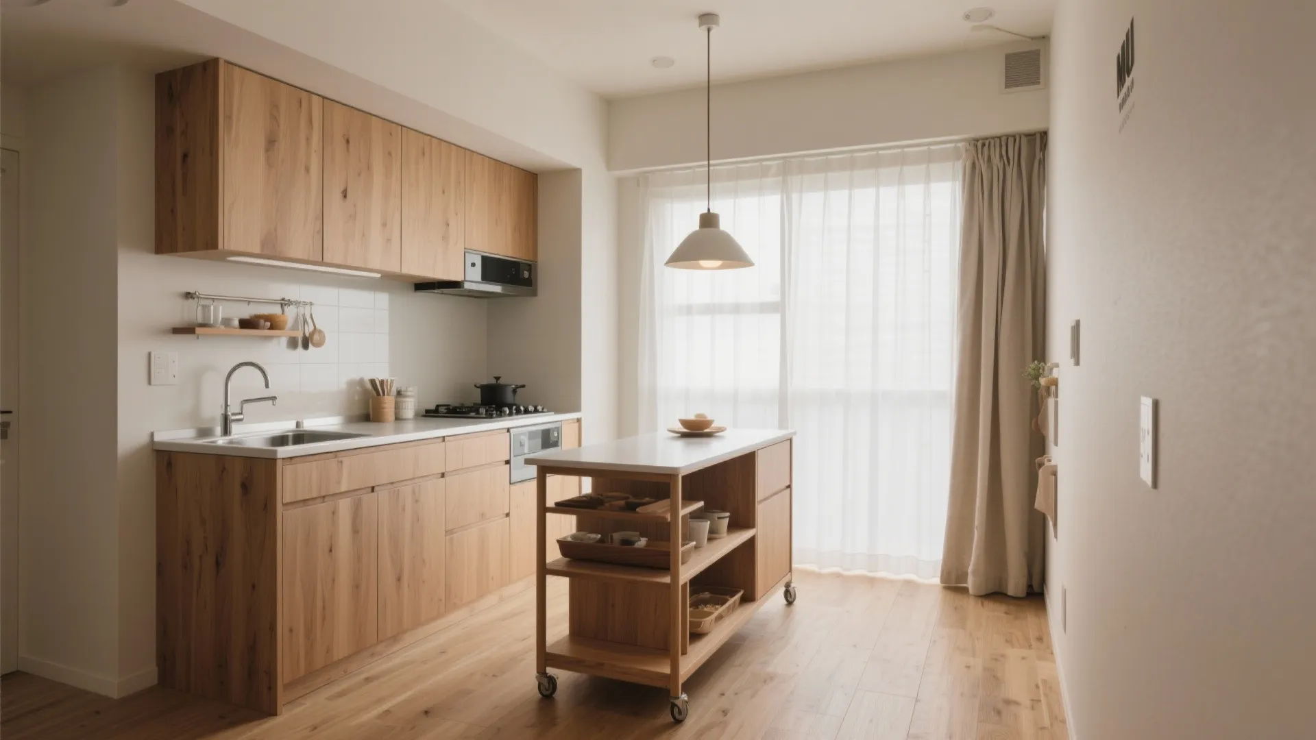 Tips 2: キッチンは“片側集約”で回遊を捨てる（東京小户型 × 1Kレイアウト）