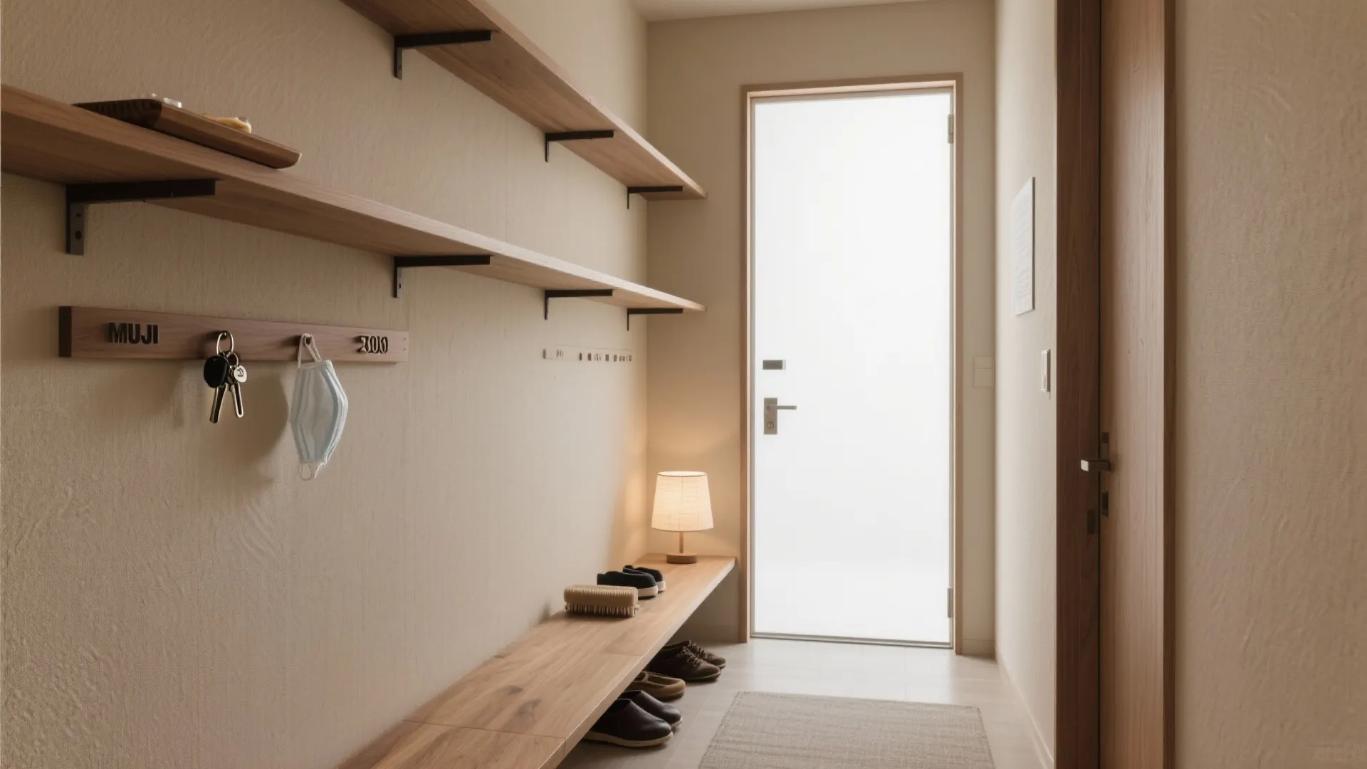 Tips 1: 東京の小さな住まいの1Kは動線規模に合わせて収納を薄くする（東京の小さな住まい／動線計画／和のテイスト）