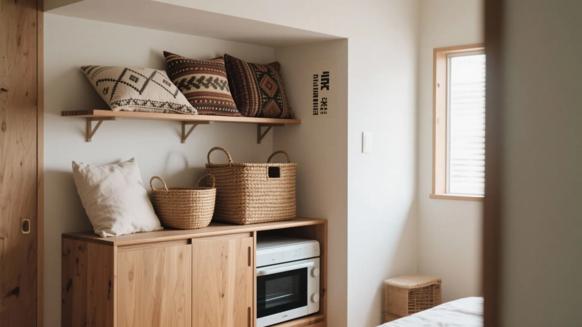 Tips 2: 東京小戸型で効く収納技巧—柄は見せて物は隠す