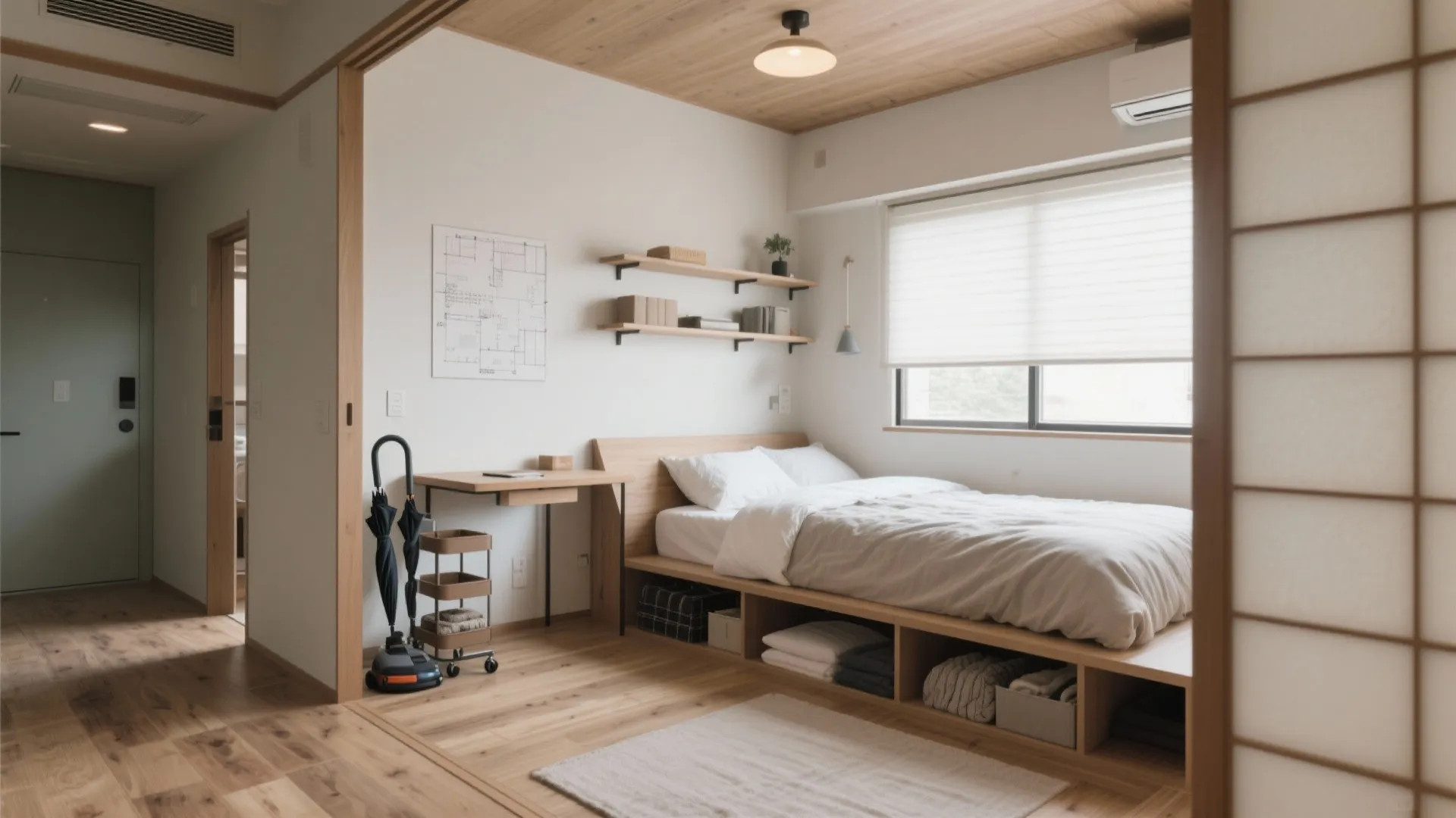 Tips 2: 1Kを“散らからないワンルーム”にする収納技巧（収納技巧・日本都市）