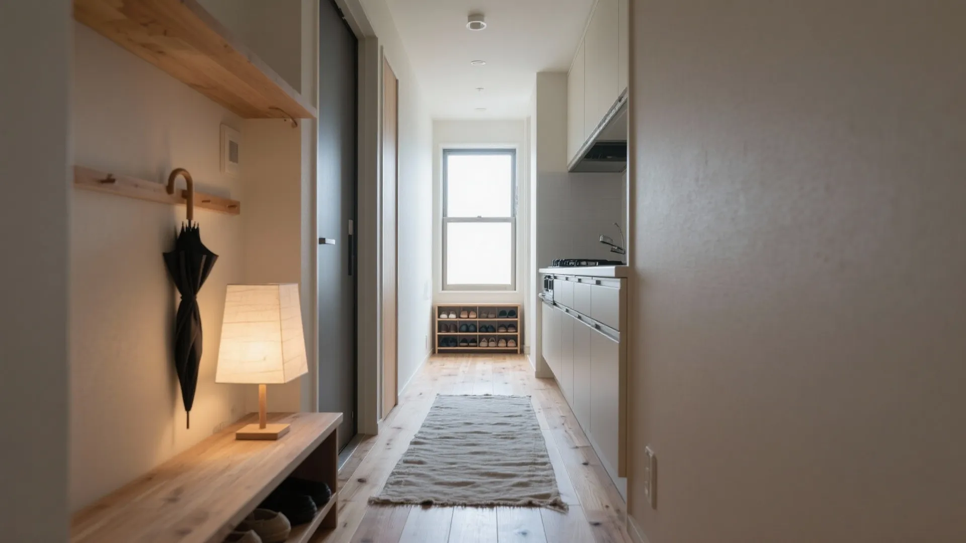 Tips 1: 玄関〜キッチンの直線動線でリズムを整える（東京公寓設計）