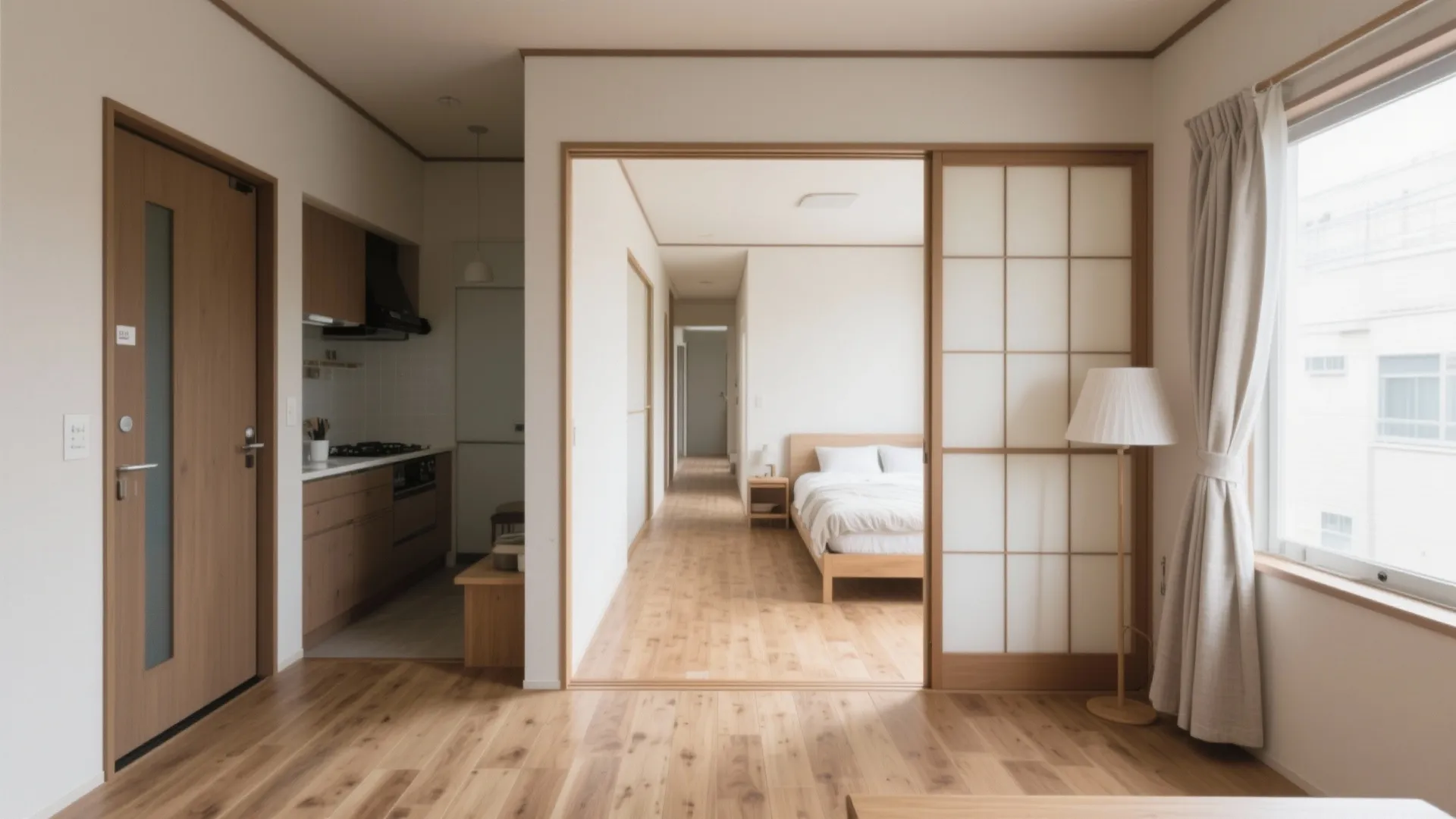 Tips 1: 1R/1Kの動線を“一直線”に整える｜動線規画と日式風格