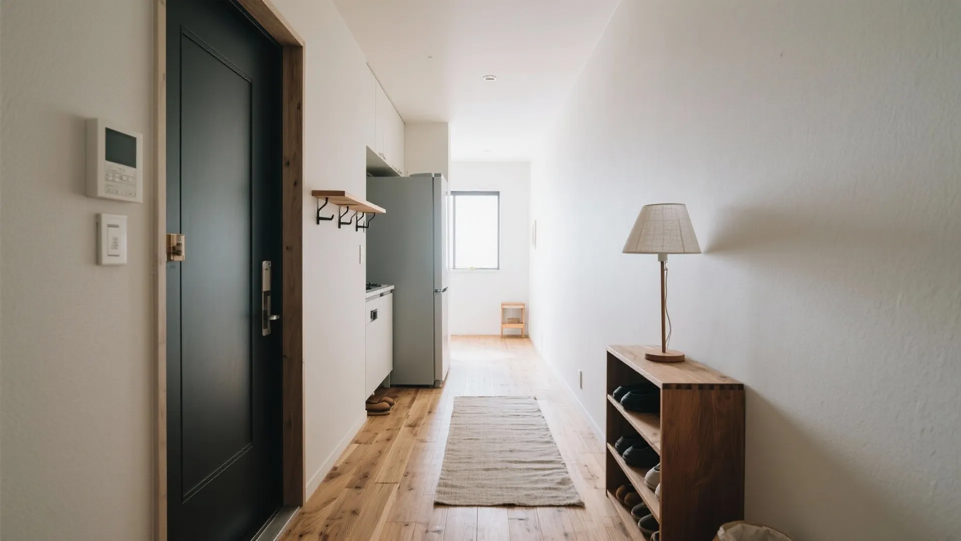 Tips 1: 玄関〜キッチンの直線動線で家事を短縮（東京 小戸型×動線規画）