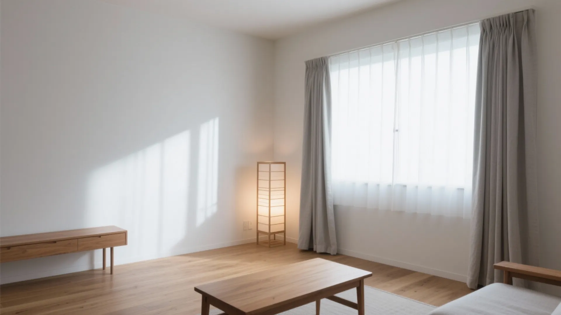 日式風格を1Kに落とす色と素材：白×木×グレーの3トーンで視覚を整える