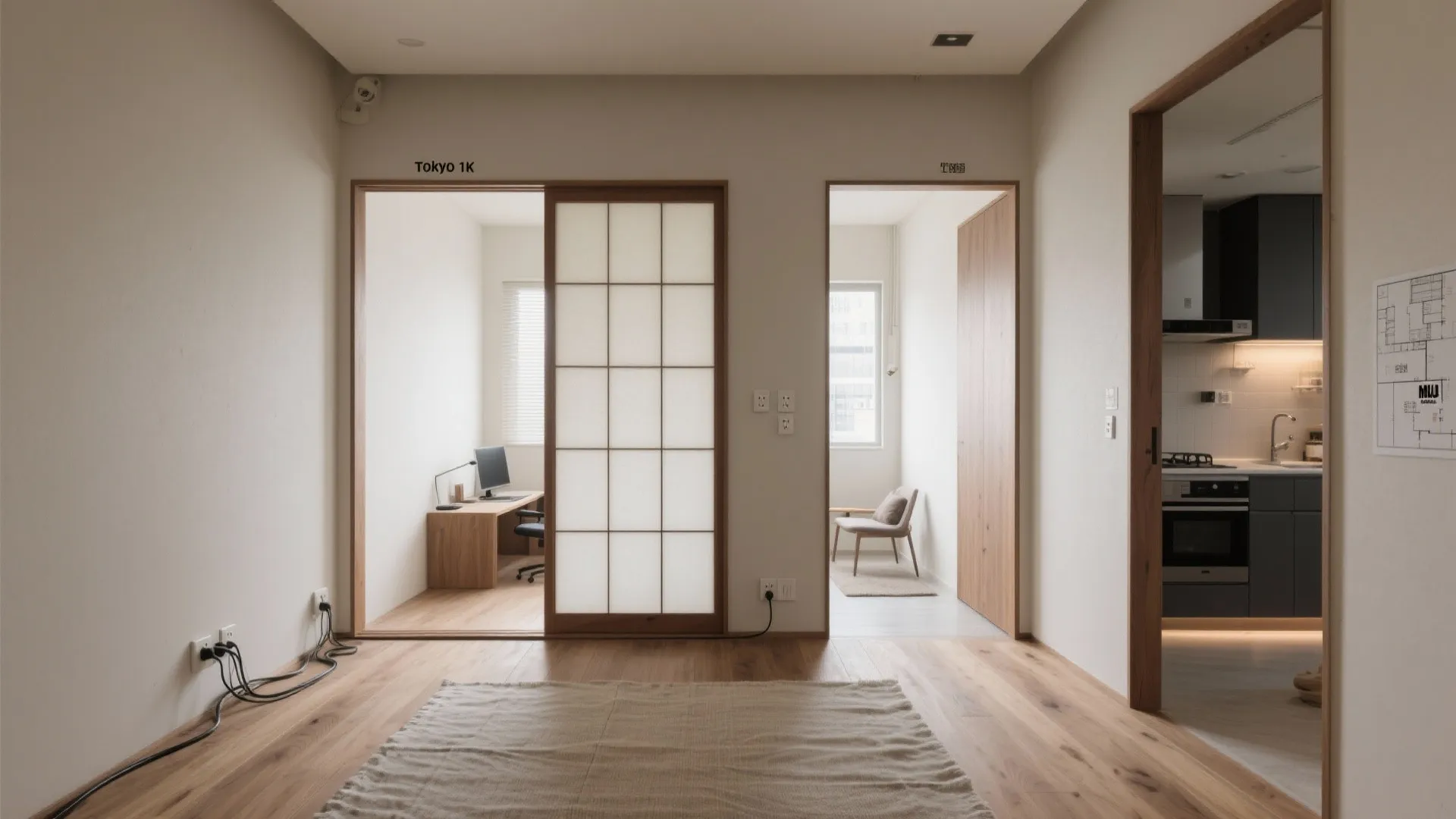 Tips 1: 東京小戸型の「使用点」を3ゾーン化して動線計画を立てる（動線計画 + 1K）