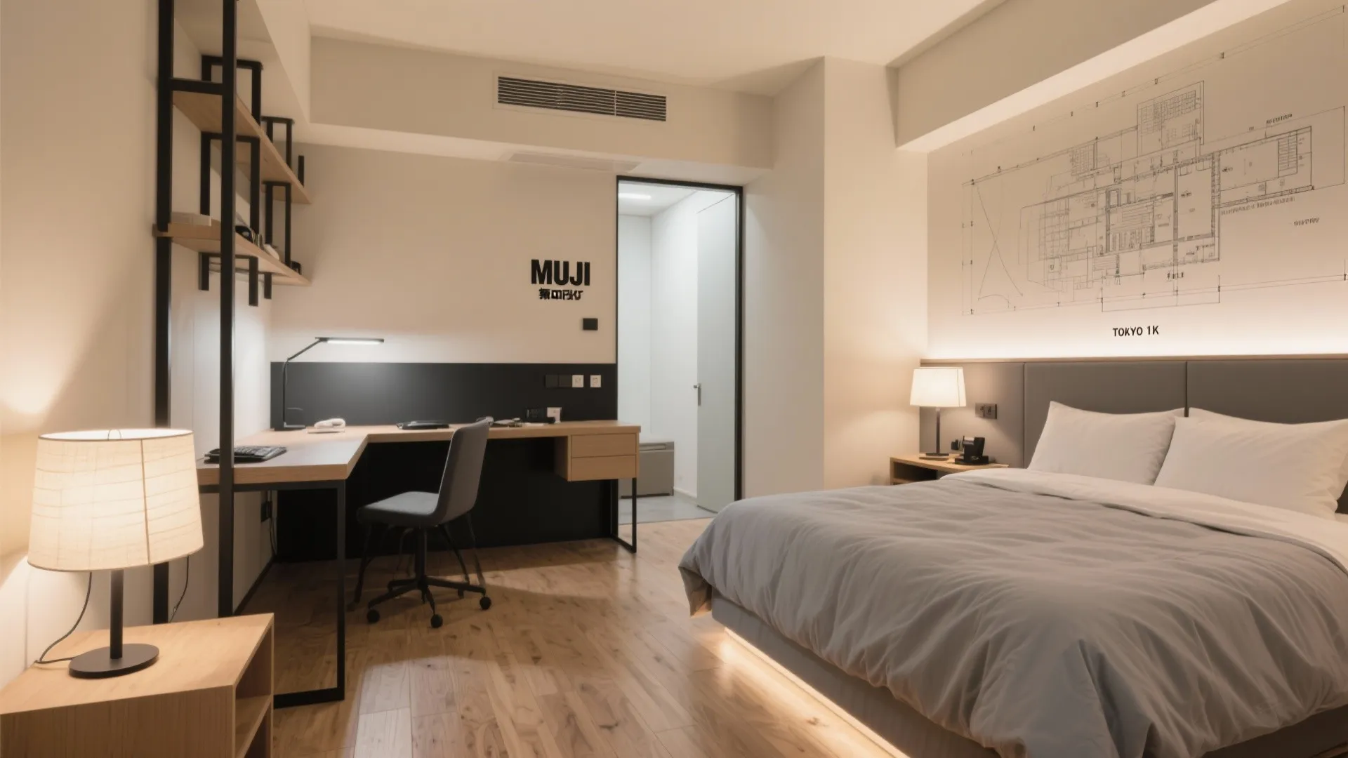 Tips 5: 色で仕切る—床・壁・ファブリックの“トーン差”を使う