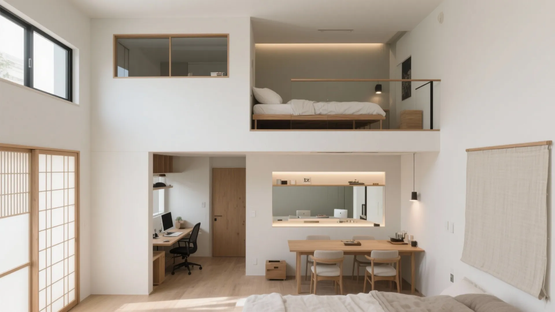 Tips 5: レイアウトは“上下分業”で視線を軽く（日式風格×東京小戸型）