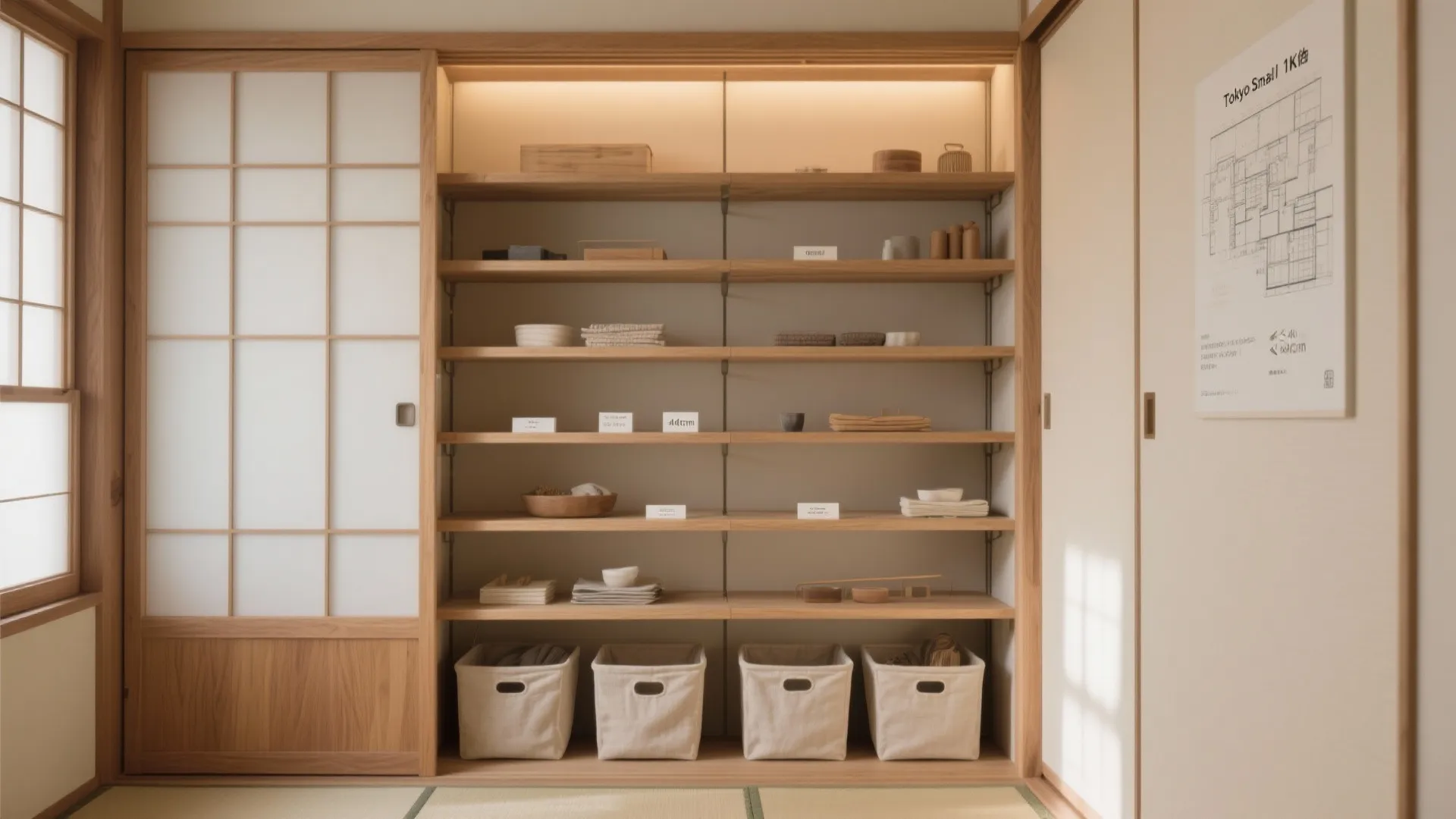 2. 「東京小户型」に効く分割収納：縦方向×浅型で“取り出し1アクション”