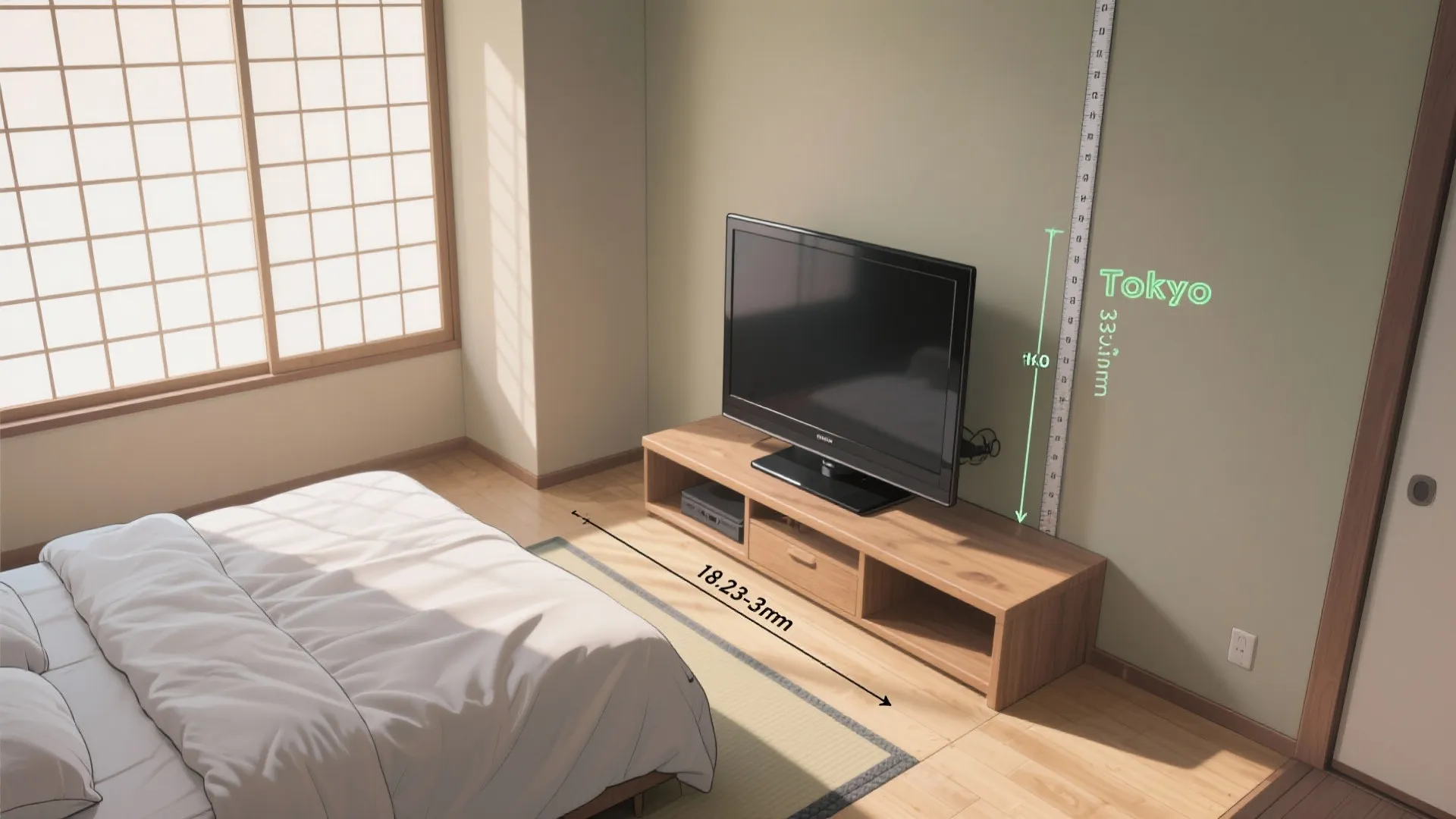 Tips 1: 10帖1Kの視聴距離からサイズを決める（東京小戸型＋動線規模）