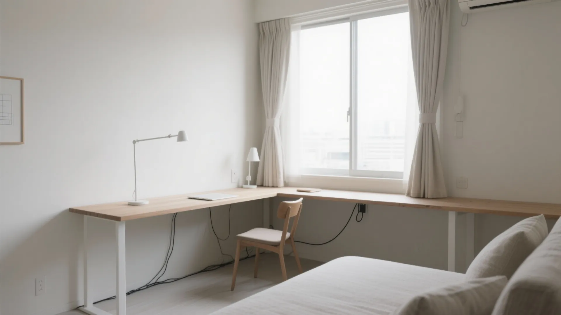 Tips 4: リビング兼ワークは“斜め配置”で視線を逃がす