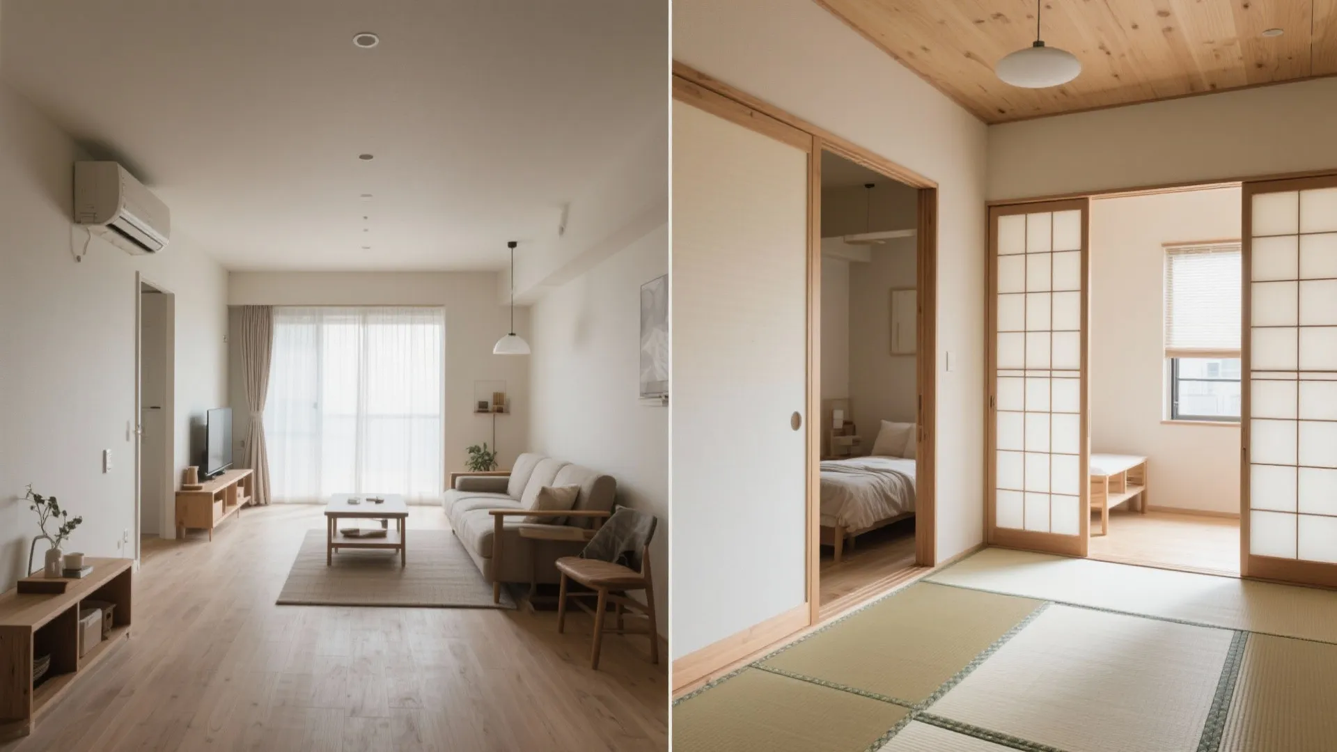 1. 1LDKは“連続性”で広がる、2DKは“区切り”で整う（東京小户型・日式風格）