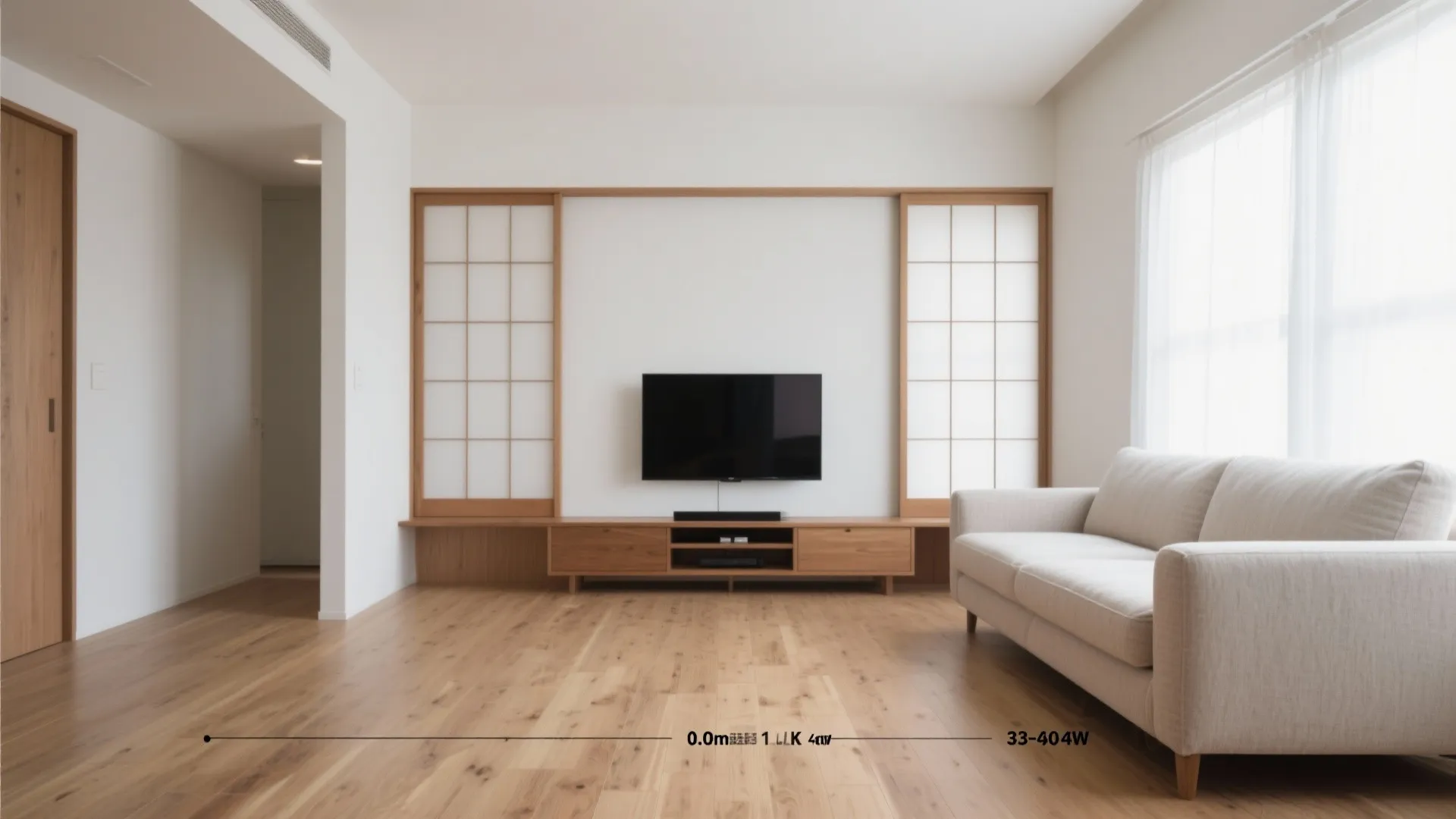 Tips 1: 視聴距離から“ベストサイズ”を算出（東京小戸型・日式風格）