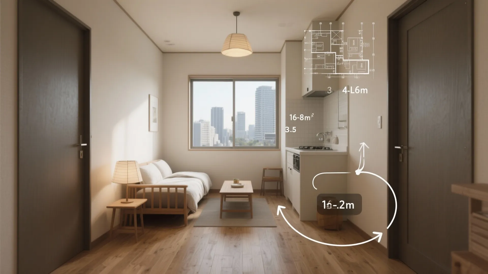 Tips 1: 1LDKの一般的な面積と東京小戸型の体感値（東京小戸型）