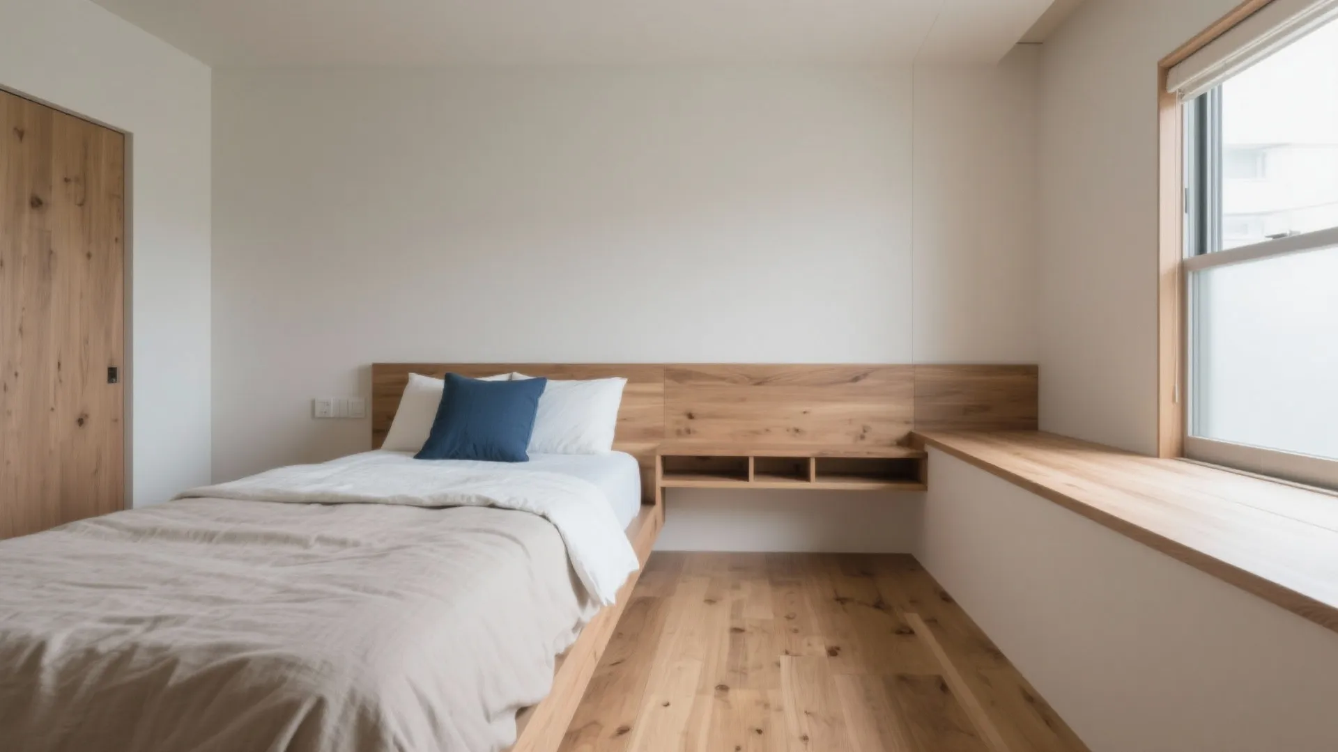 Tips 2: ベッド幅は“通路450mm”を基準に（収納技巧の鍵）