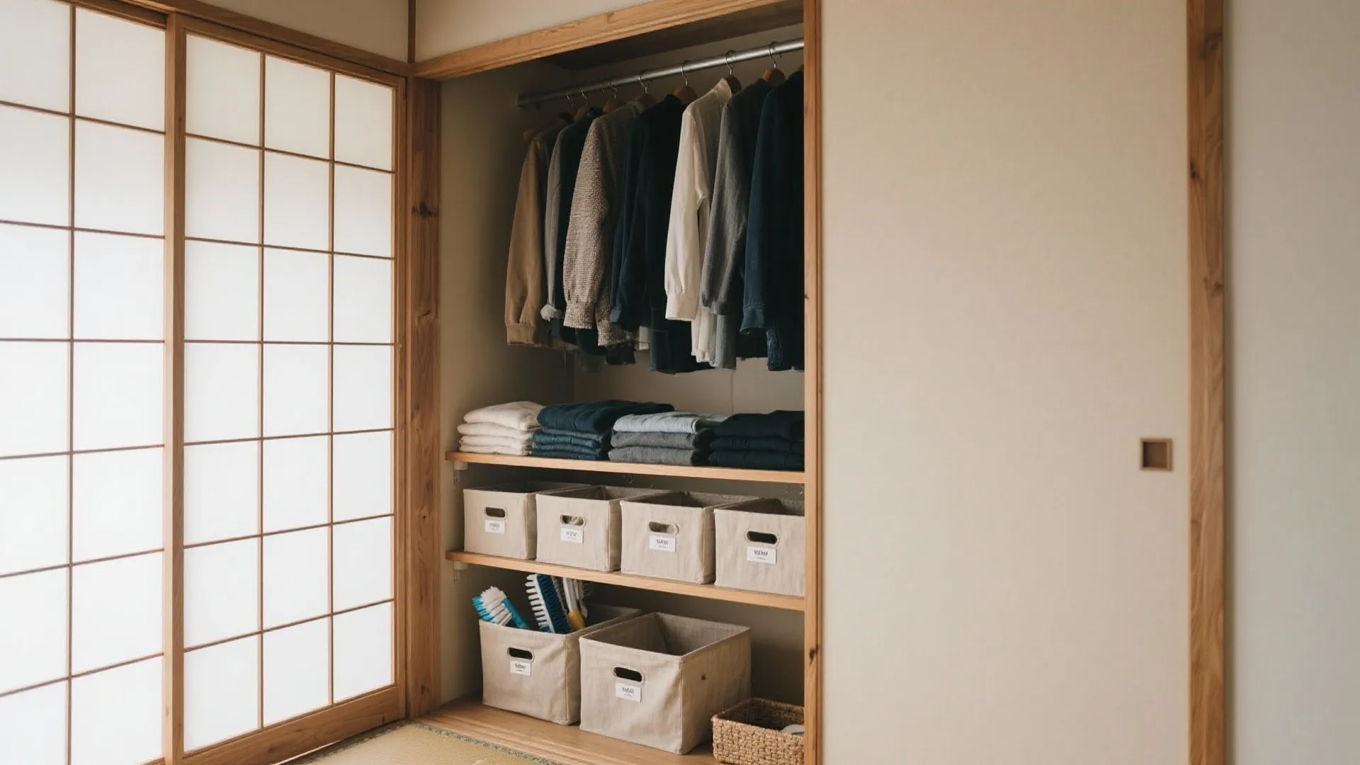 Tips 3: クローゼットは“吊る・畳む・隠す”の三層で（動線計画の副作用を抑える）