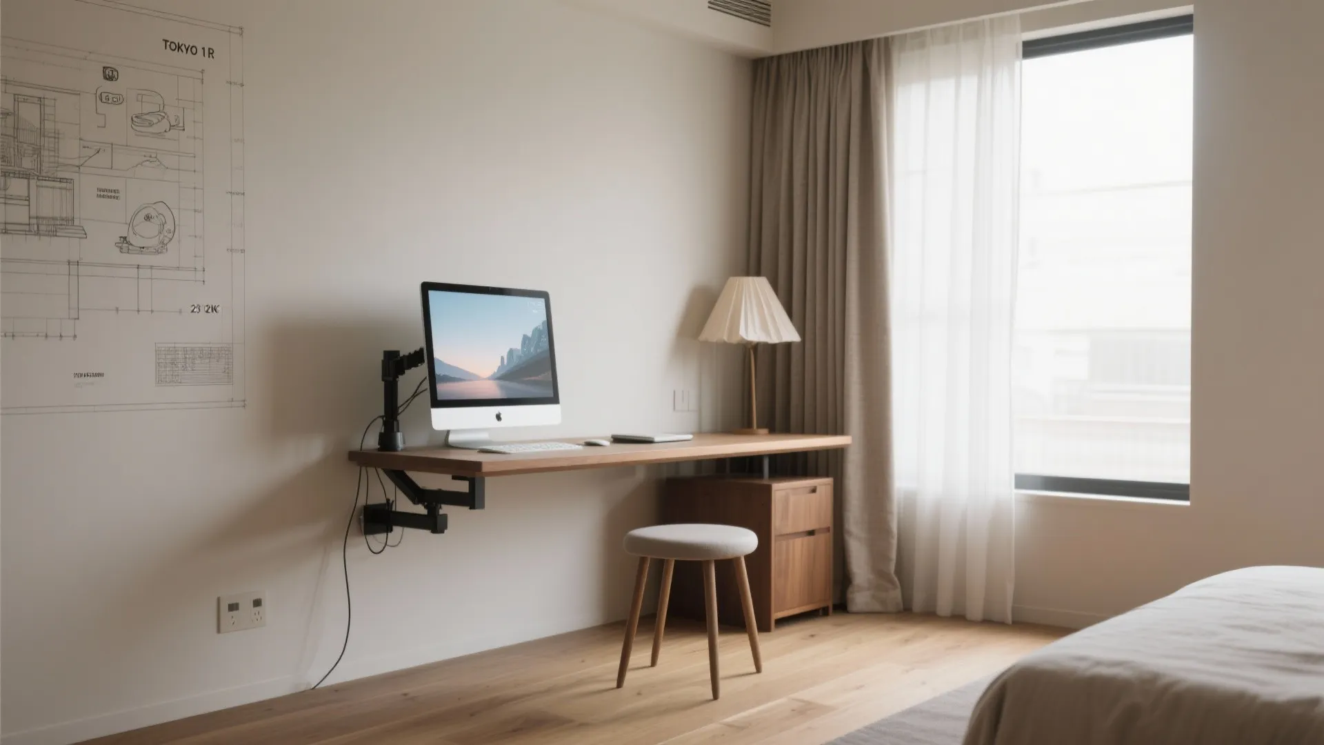 Tips 3: 1Rは“二面使い”で配置転換、仕事/くつろぎを30秒で切替（東京小戸型・動線計画）