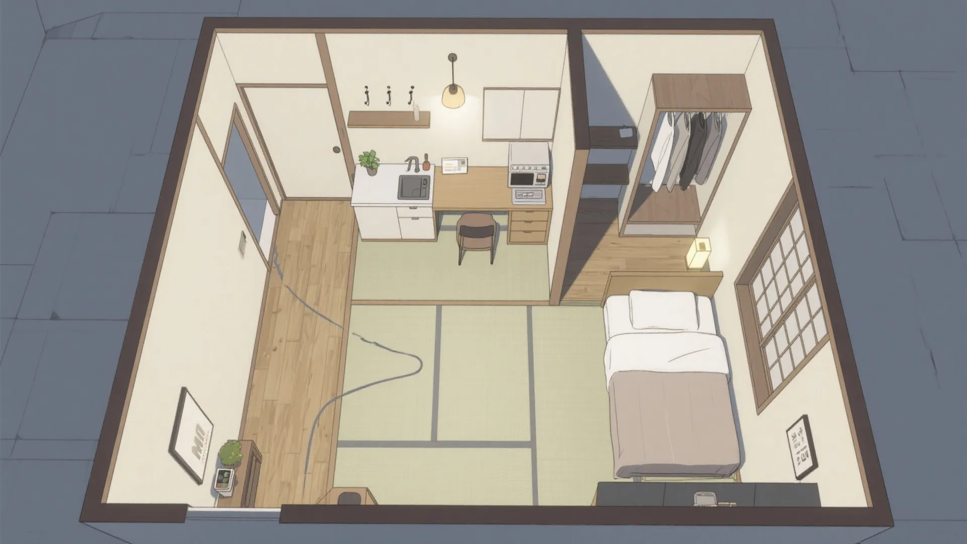 Tips 1: 1R図面を生活の動線で引き直す（東京小戸型）